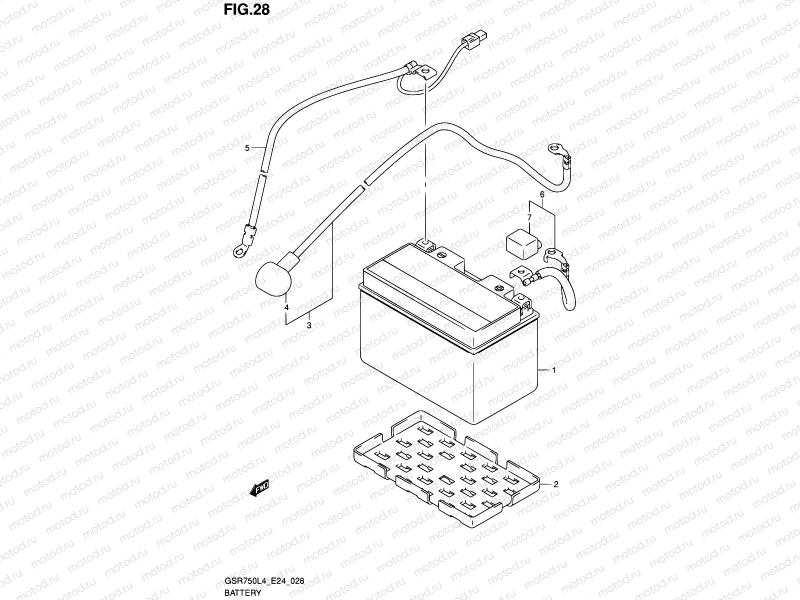 28 - BATTERY (GSR750L4 E24)