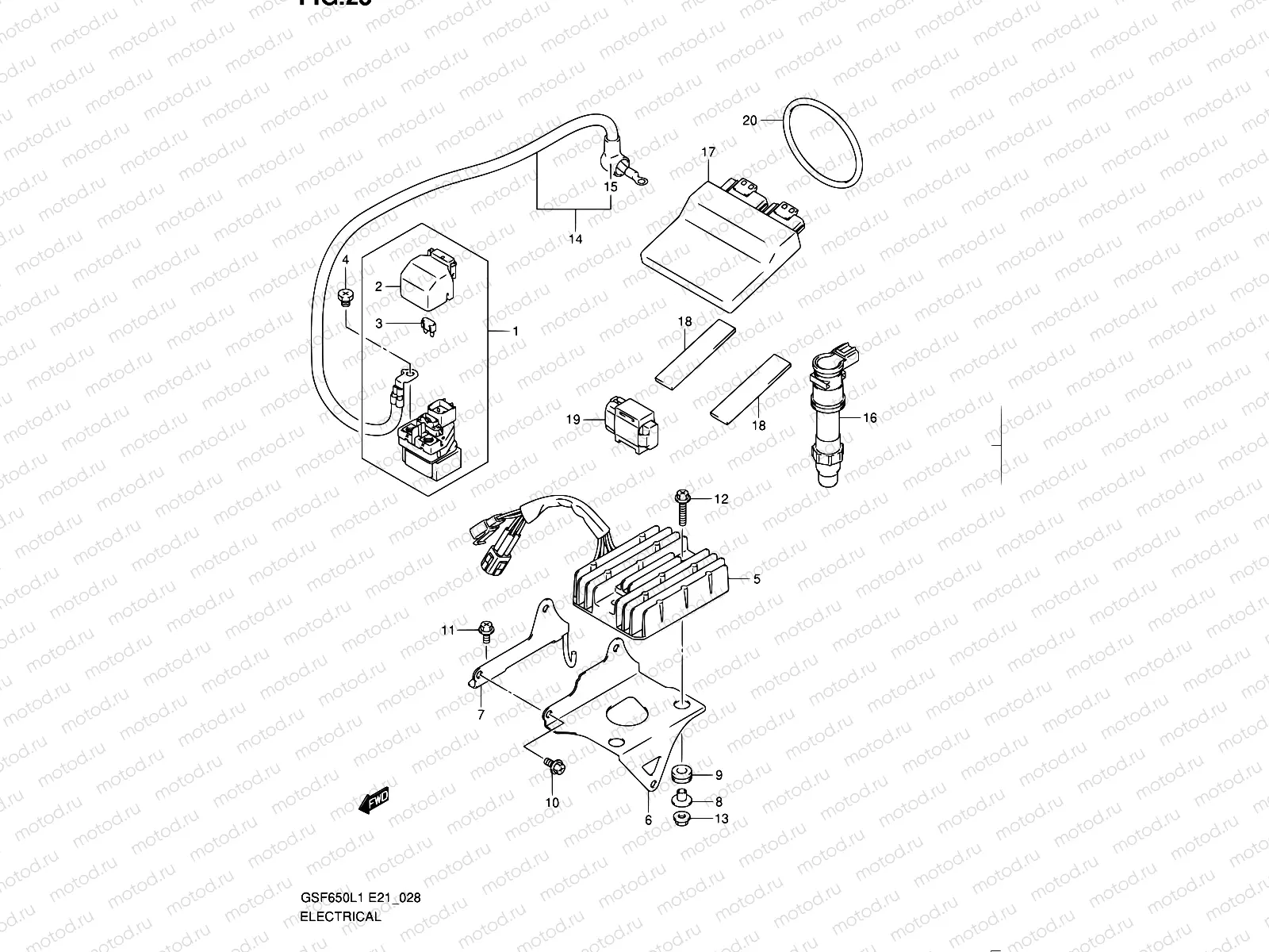 28 - ELECTRICAL (GSF650AL1 E21)
