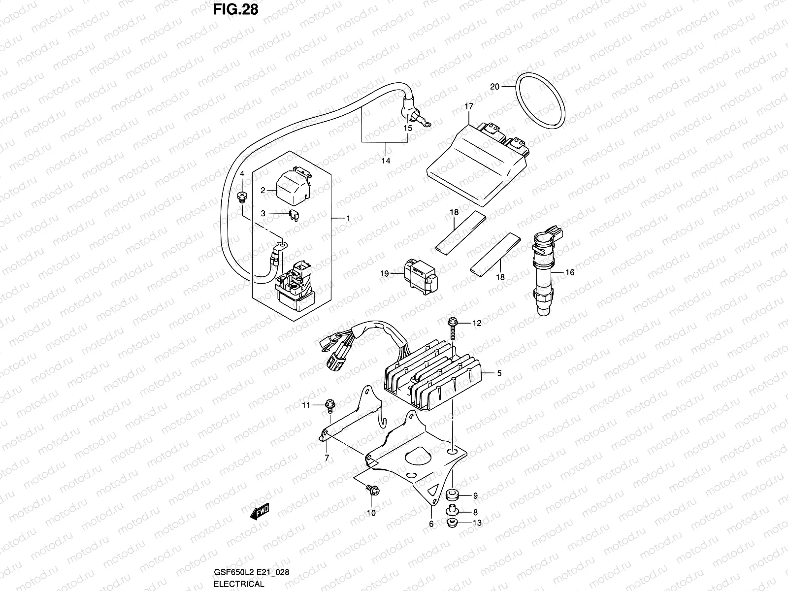 28 - ELECTRICAL (GSF650AL2 E21)