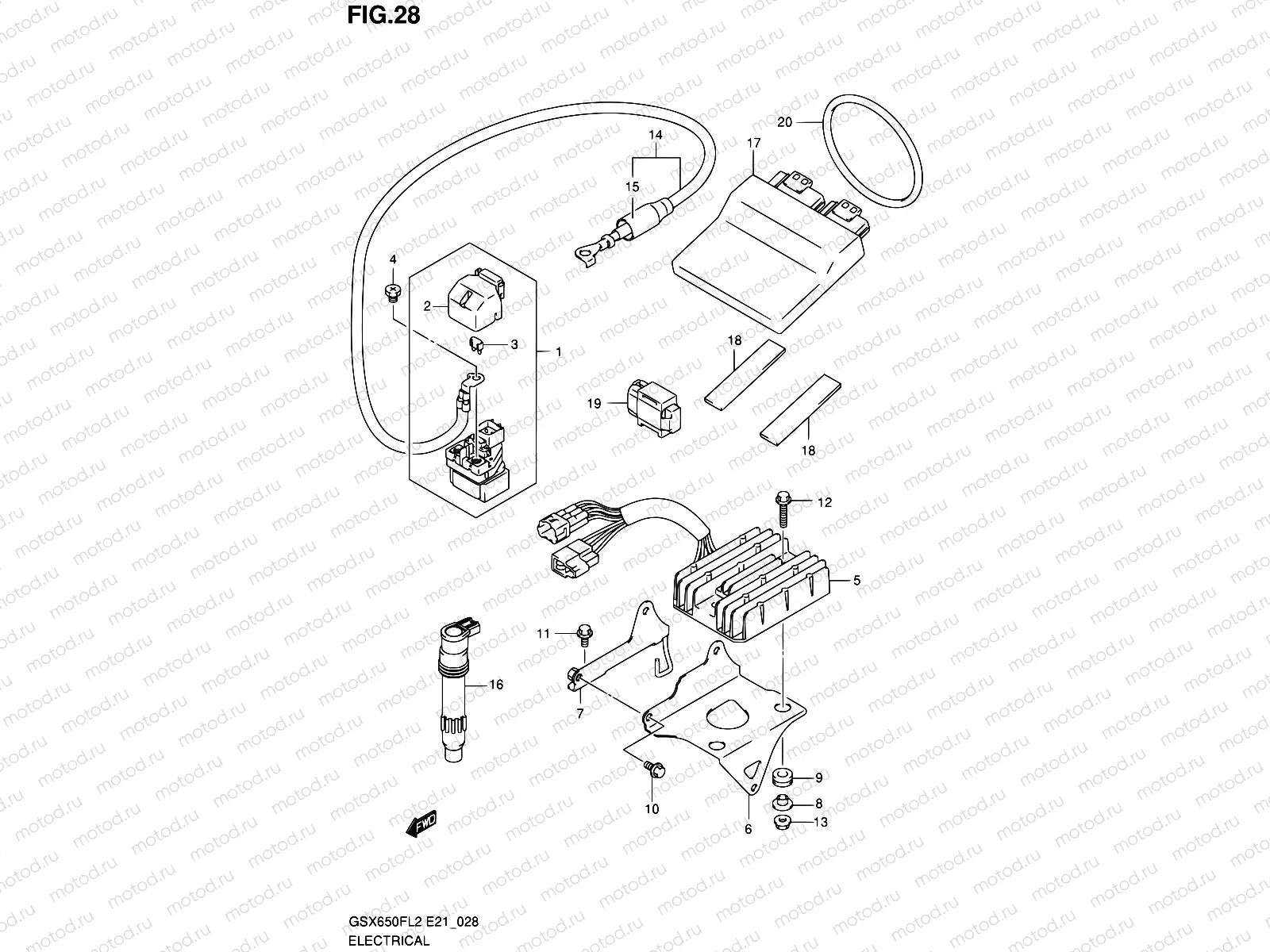 28 - ELECTRICAL (GSX650FUL2 E21)