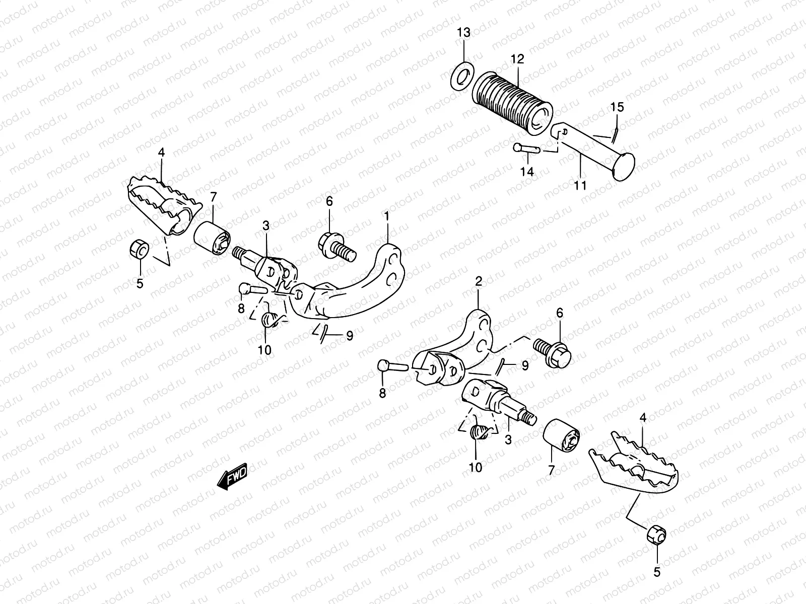 28 - FOOTREST (MODEL K1 E24/MODEL K2 E06,P09/MODEL K3/K4/K5 E06)