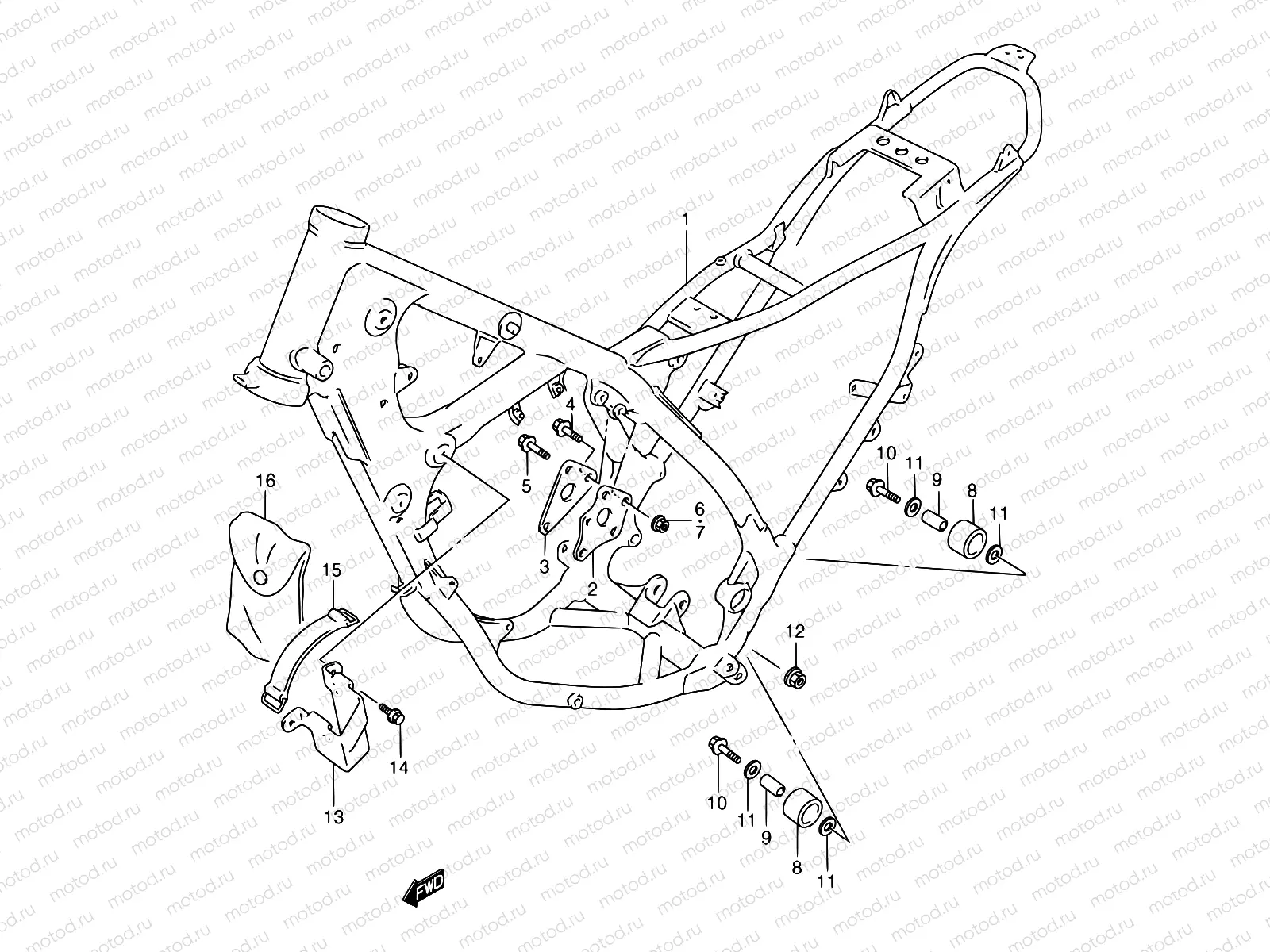 28 - FRAME (MODEL K/L/M/N/P)