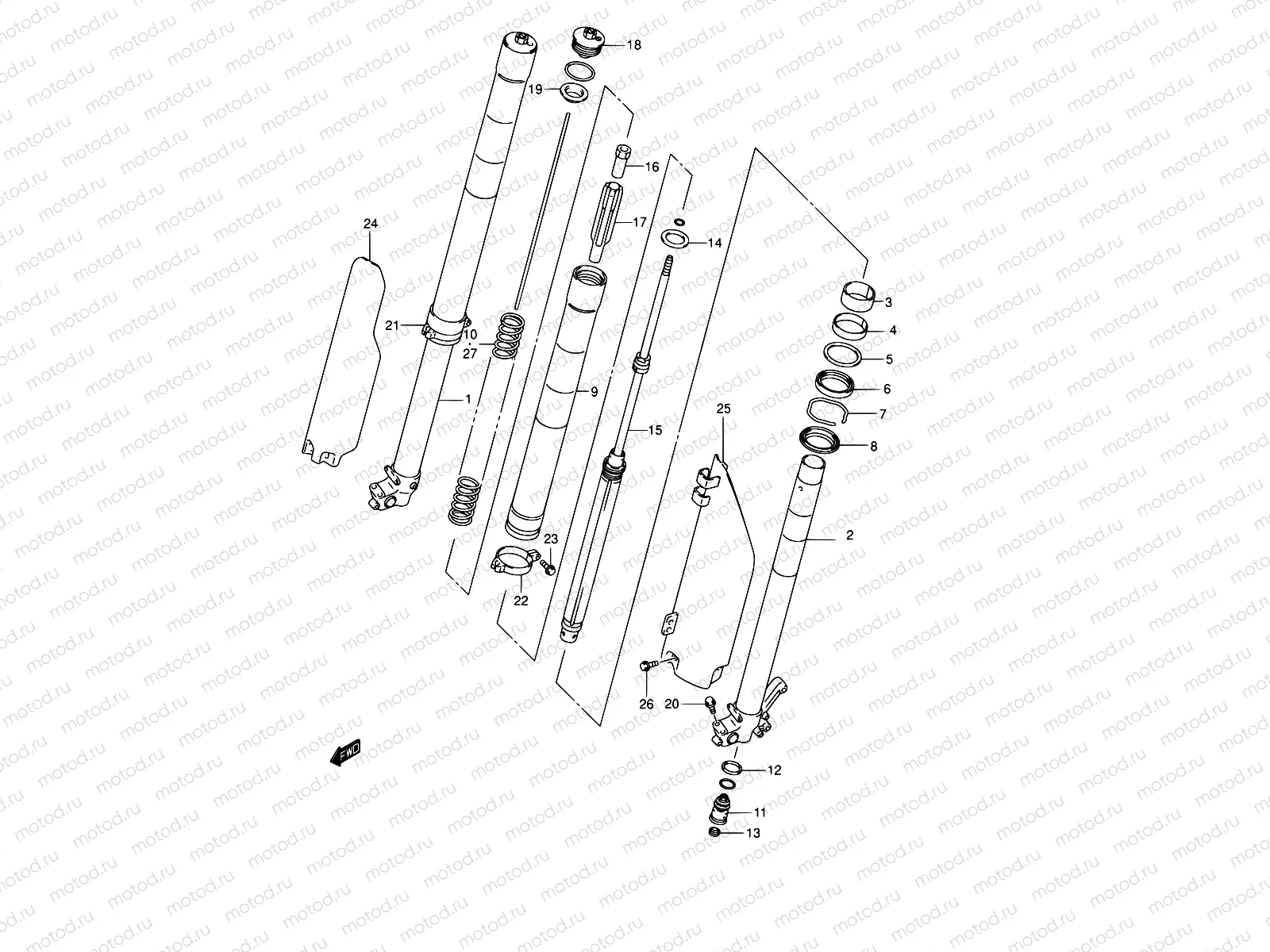 28 - FRONT DAMPER (MODEL K1)