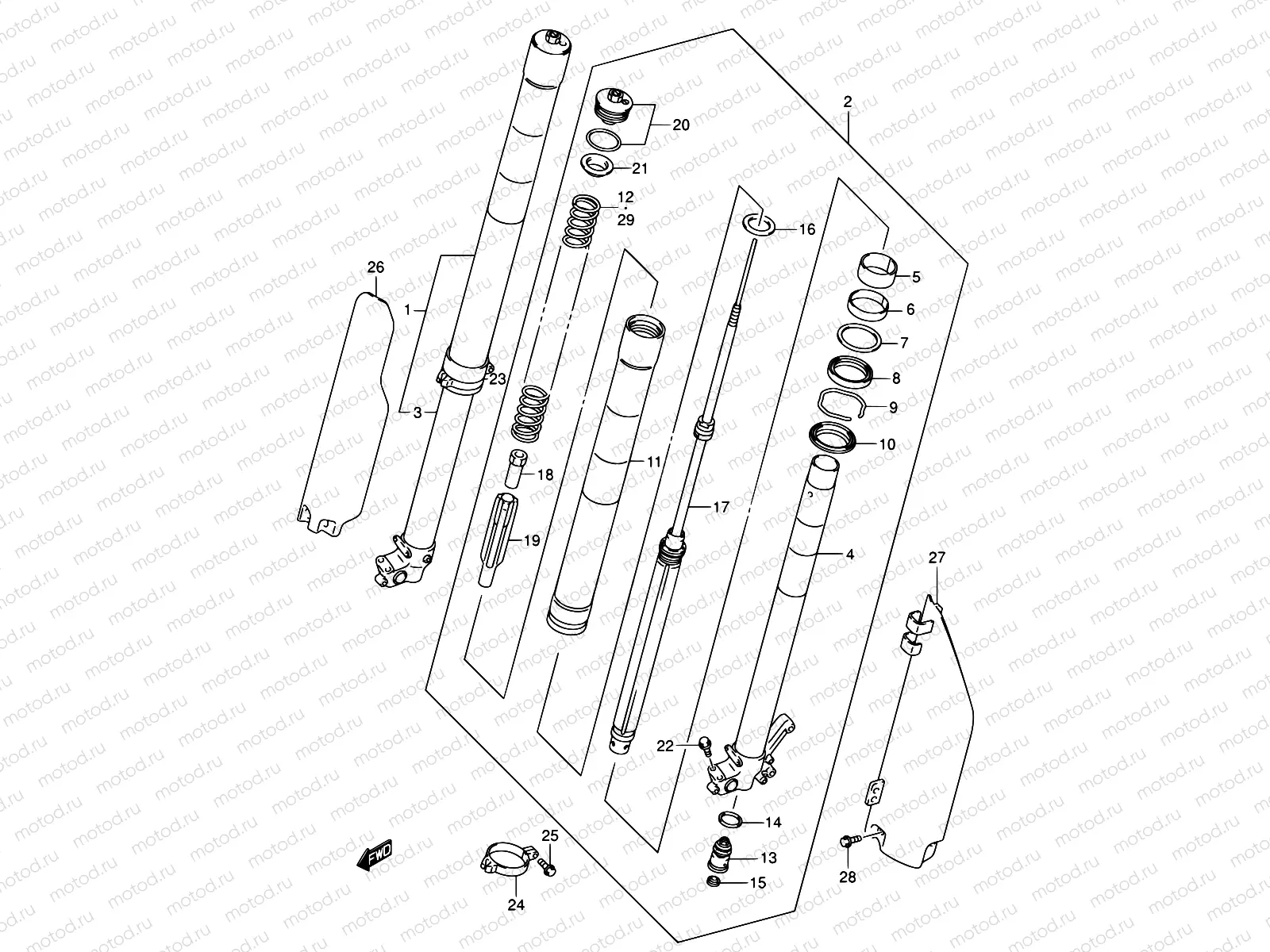 28 - FRONT DAMPER (MODEL K1)