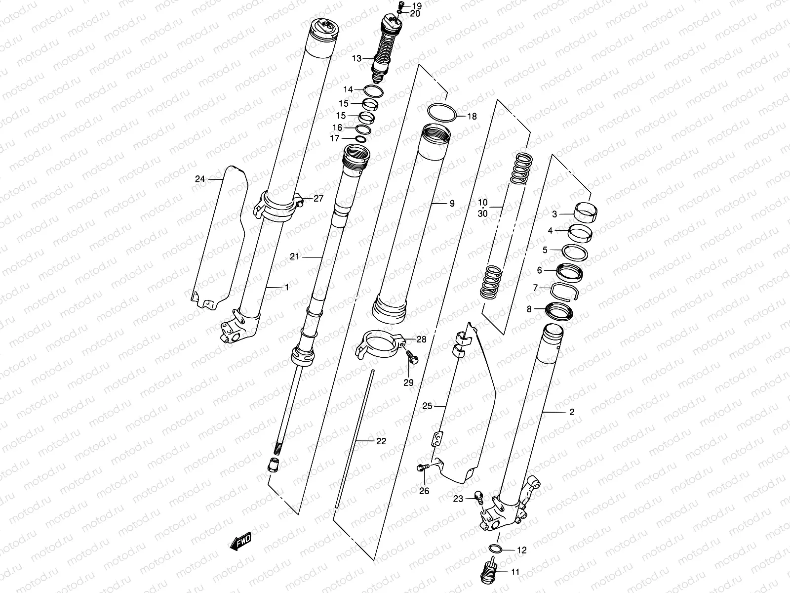 28 - FRONT DAMPER (MODEL K1)