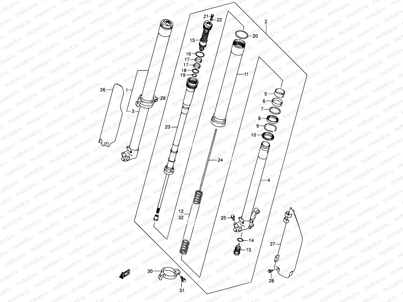 28 - FRONT DAMPER (MODEL K1)