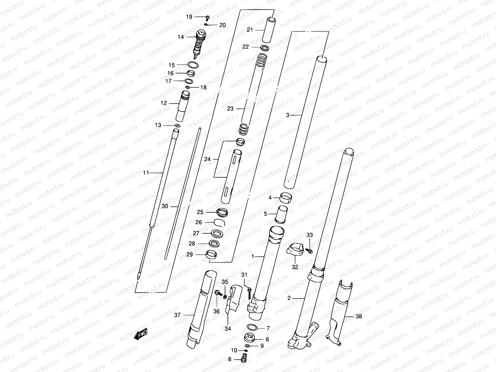 28 - FRONT DAMPER (MODEL T)