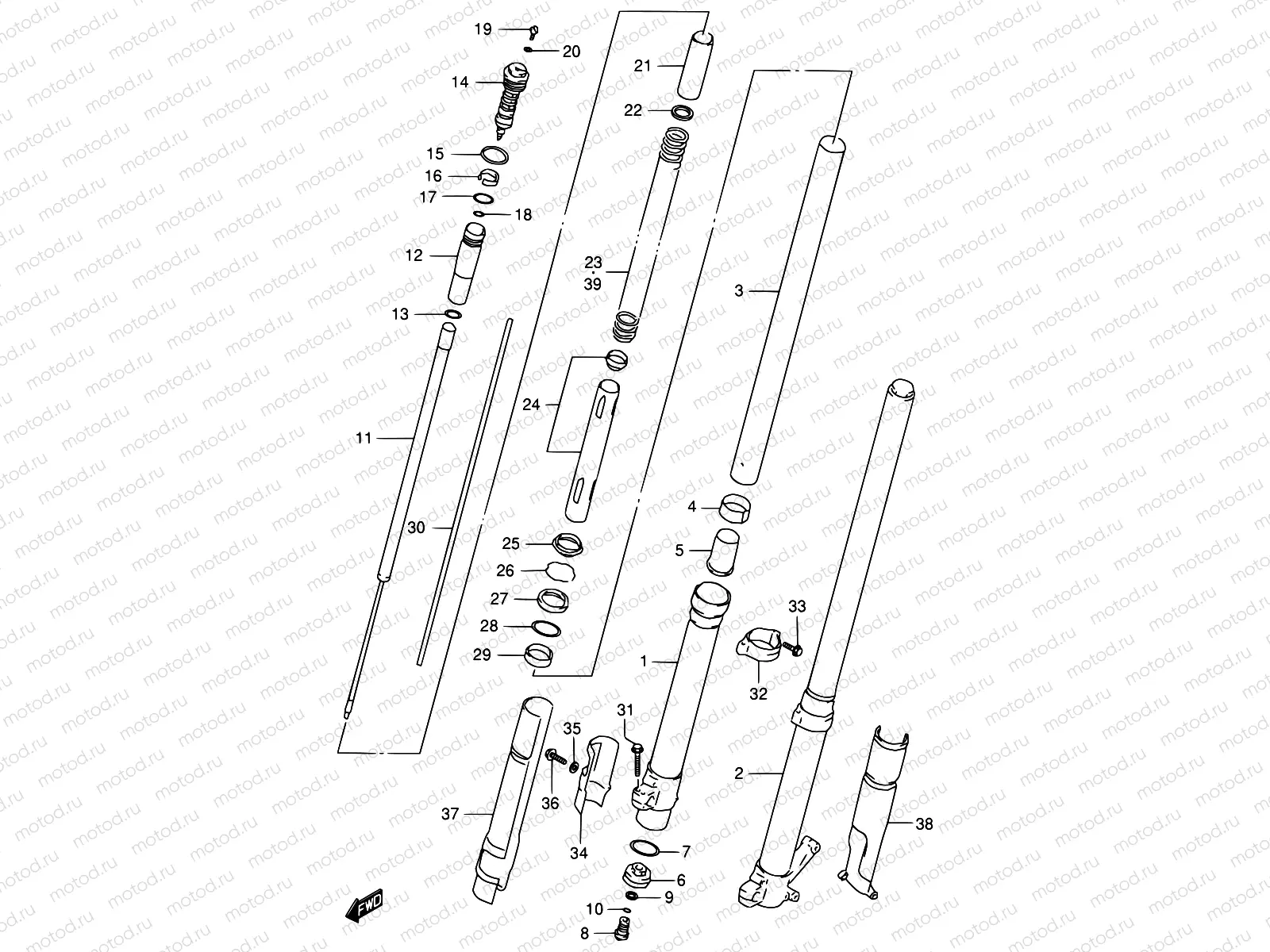 28 - FRONT DAMPER (MODEL T)