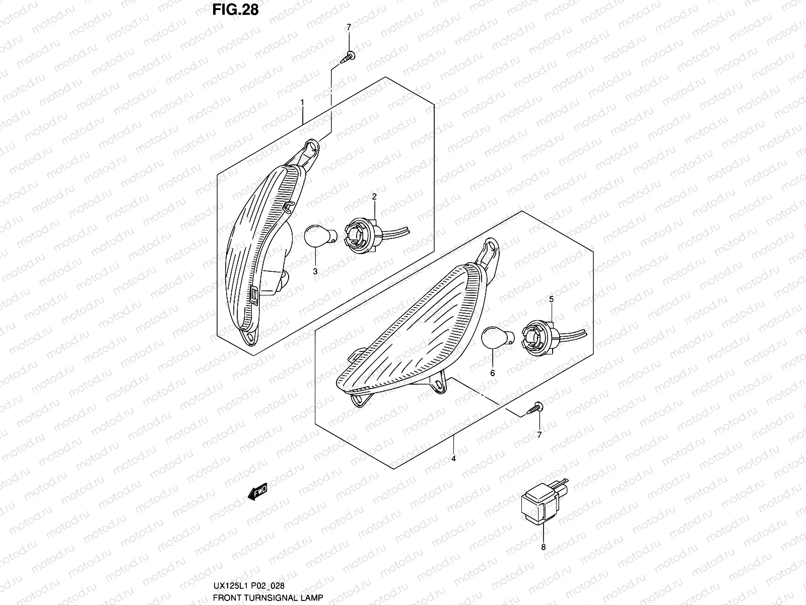 28 - FRONT TURNSIGNAL LAMP