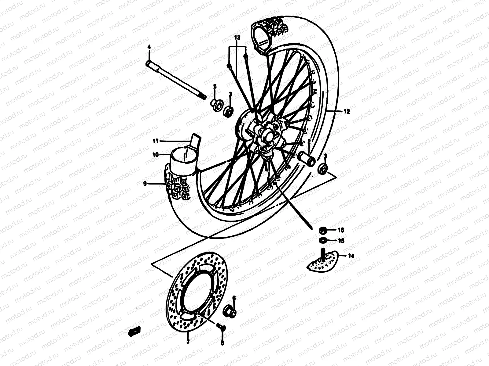 28 - FRONT WHEEL (MODEL F)