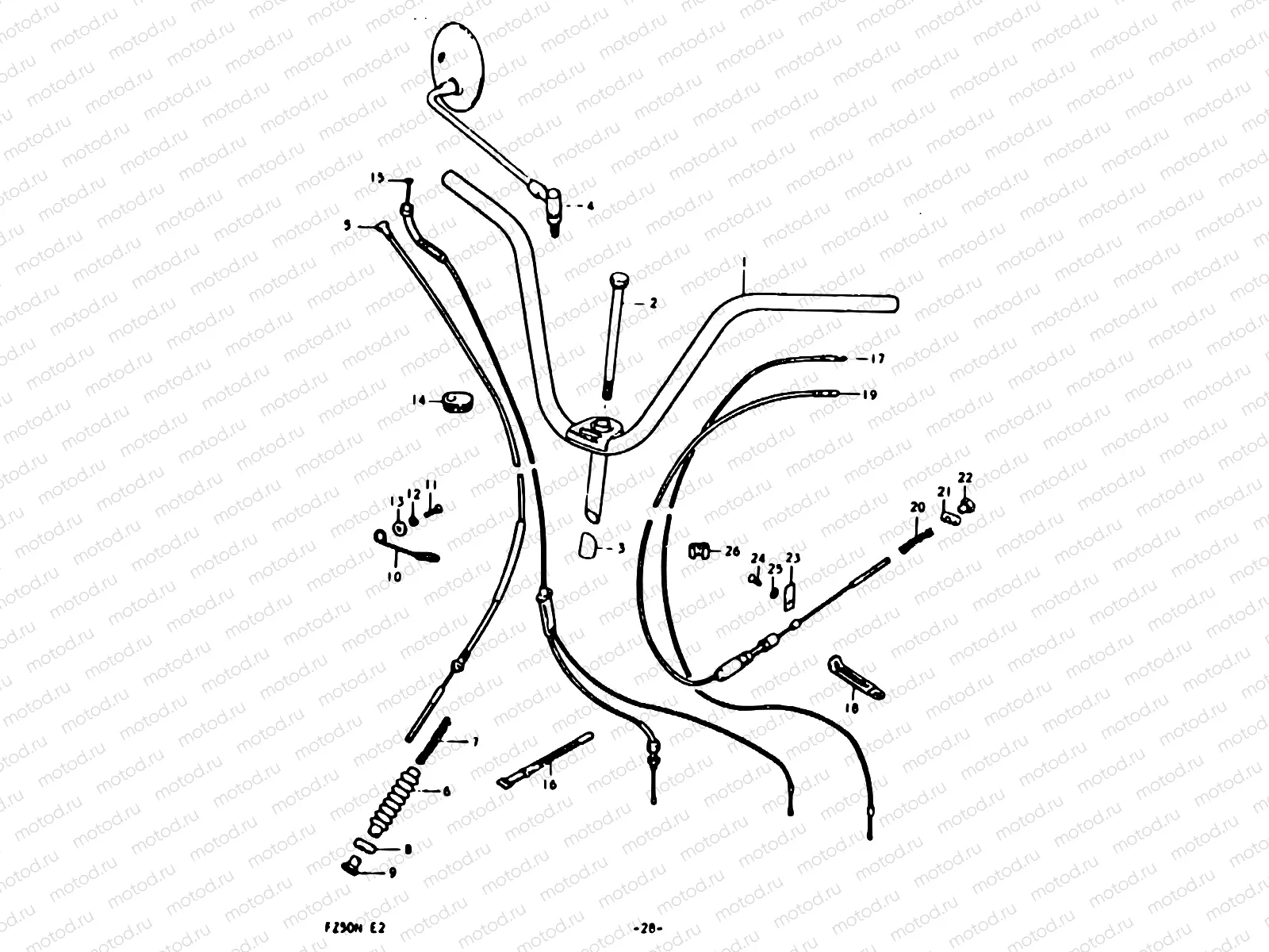 28 - HANDELBAR - CONTROL CABLE