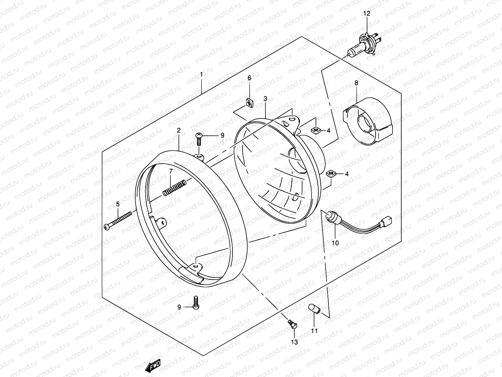 28 - HEADLAMP (GSF1200K1/K2/K3/K4/ZK4/K5/ZK5)