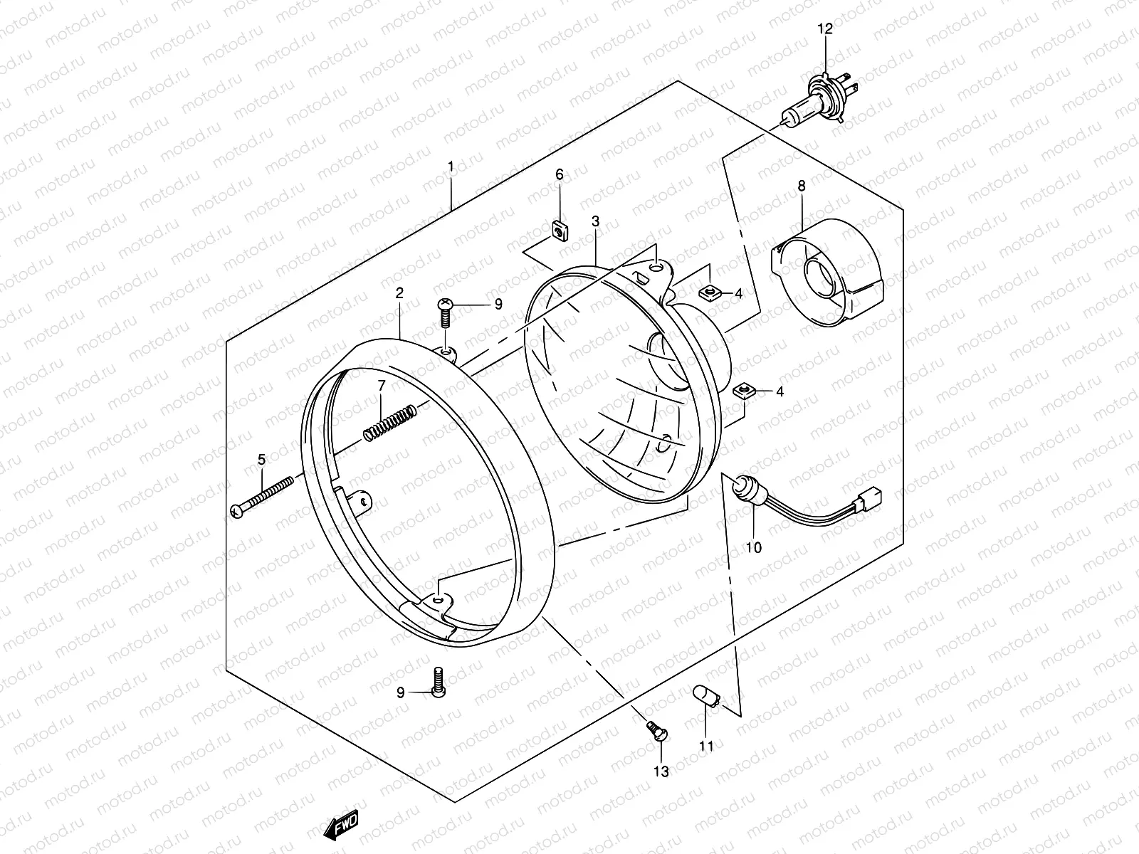 28 - HEADLAMP (GSF600Y/UY/K1/K2/K3/K4/UK1/UK2/UK3/UK4/ZK4)