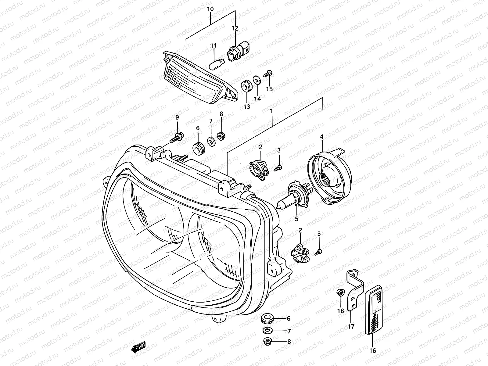 28 - HEADLAMP (MODEL N/P)