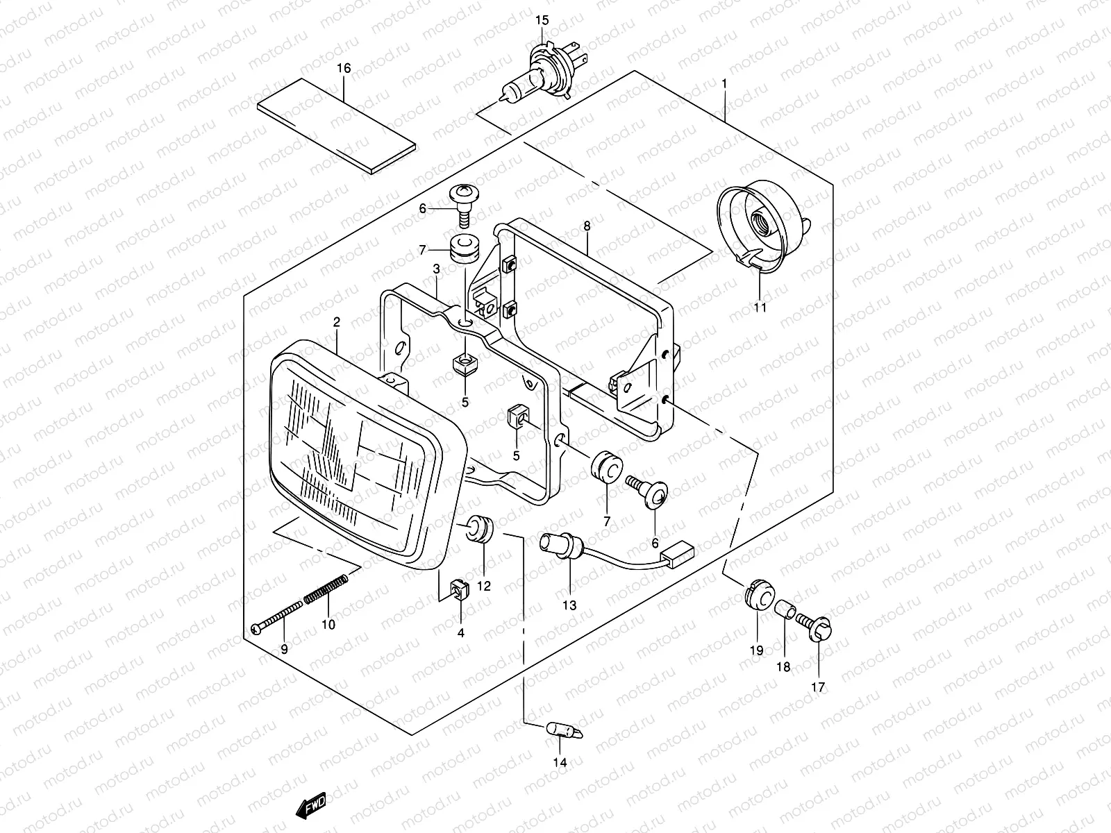 28 - HEADLAMP (MODEL Y/K1)