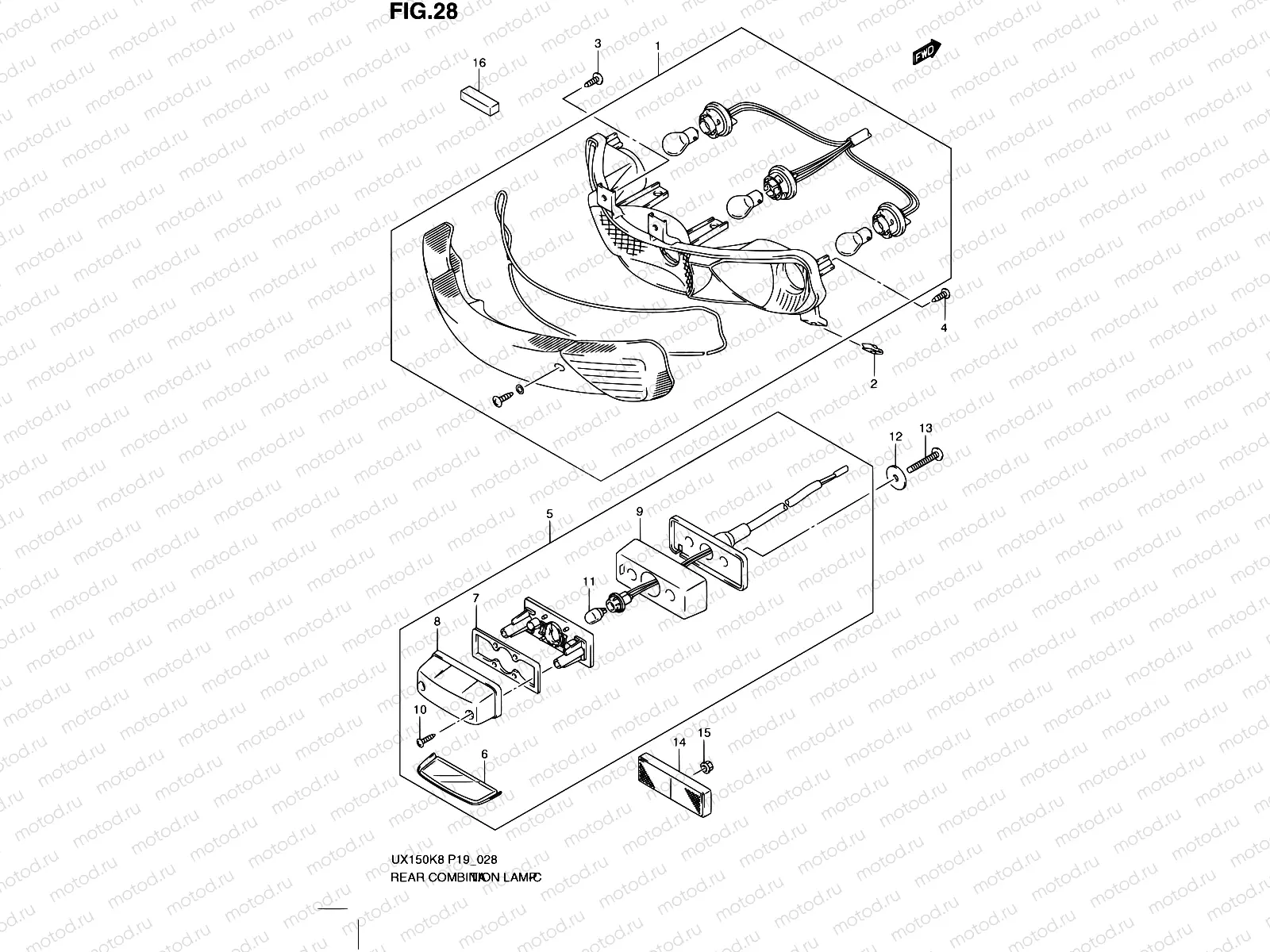 28 - REAR COMBINATION LAMP