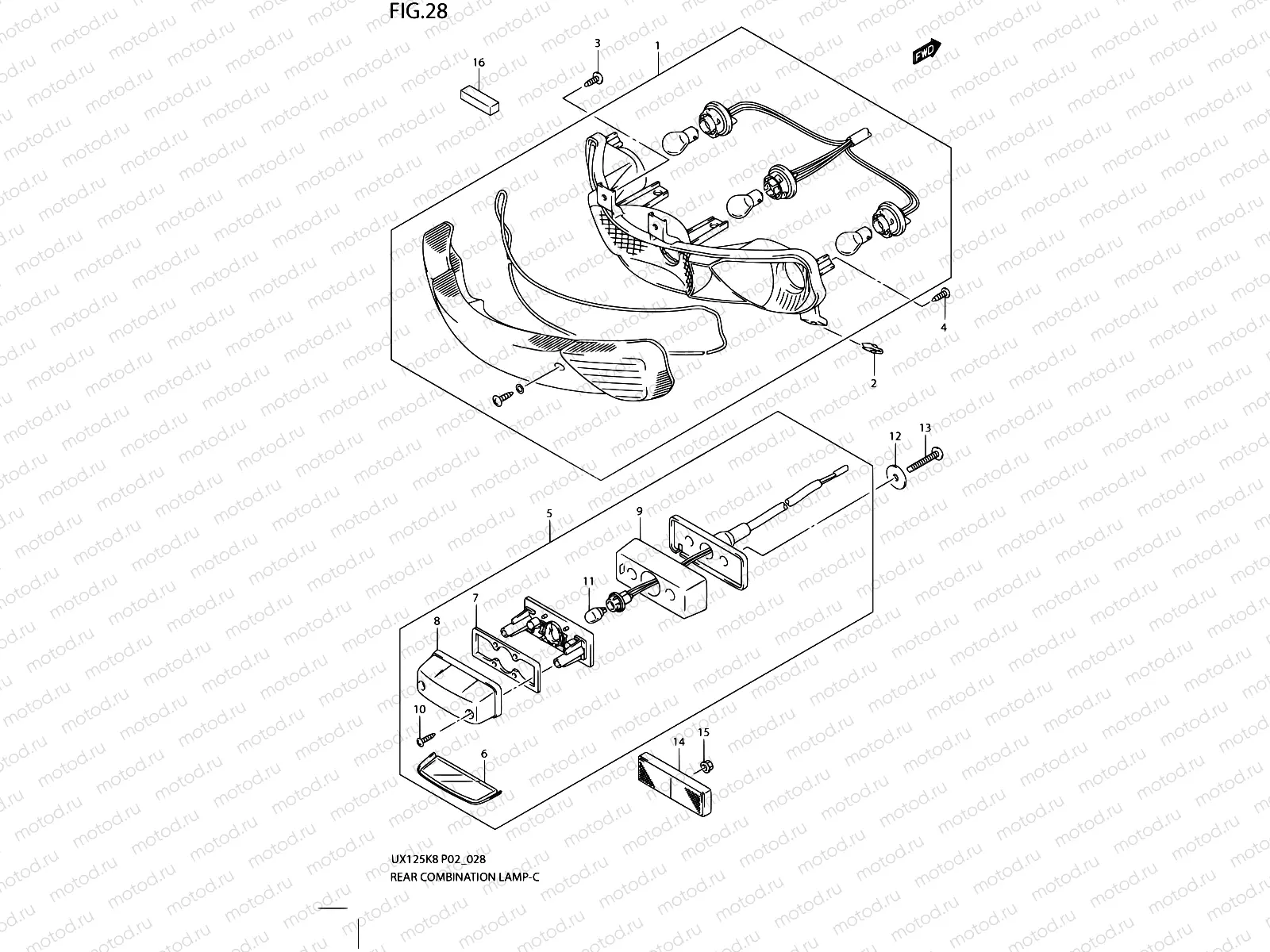 28 - REAR COMBINATION LAMP