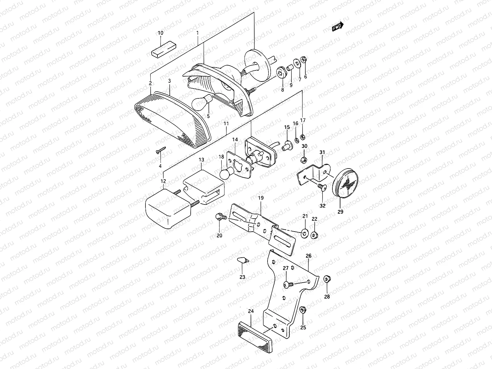 28 - REAR COMBINATION LAMP