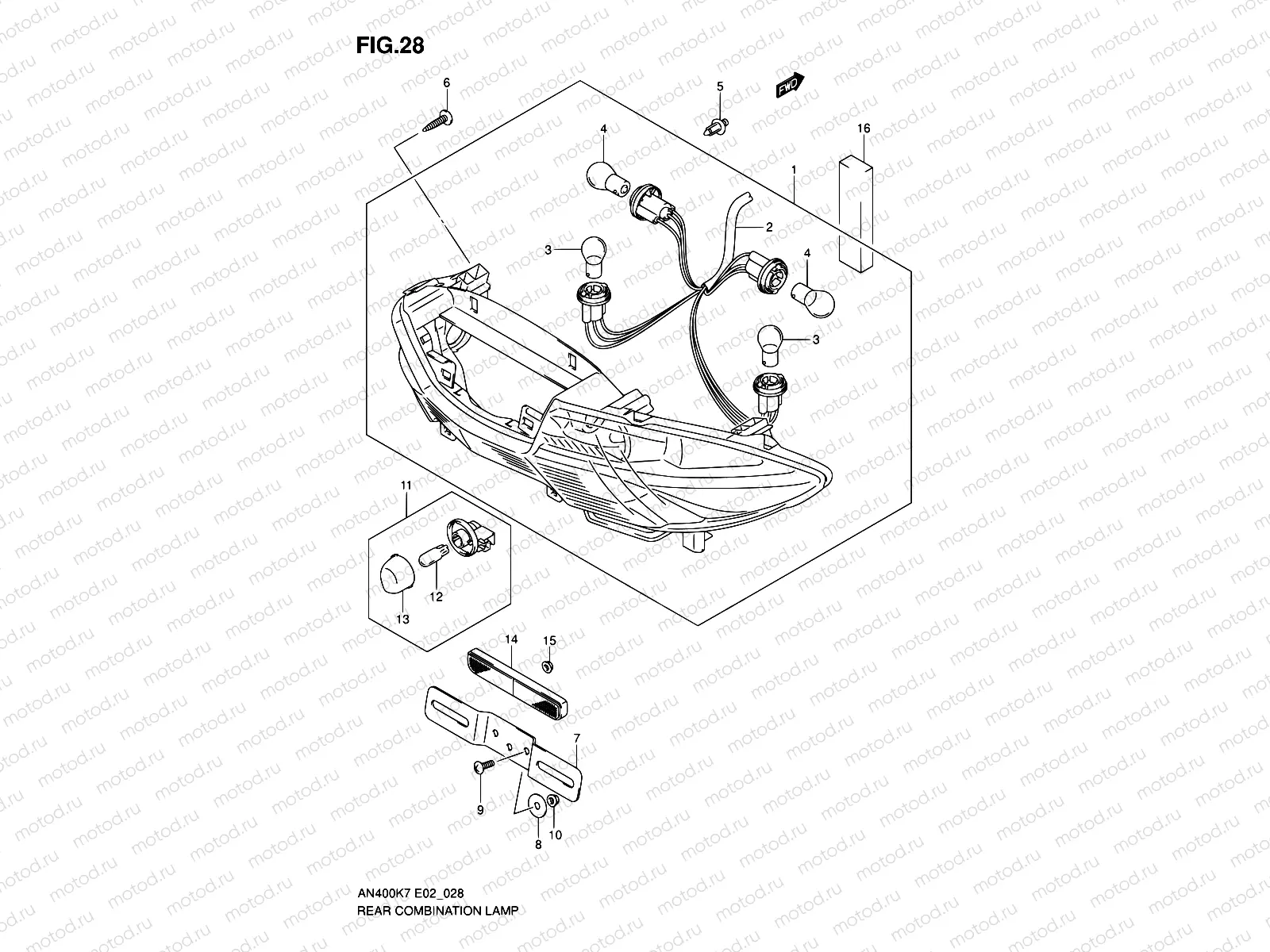 28 - REAR COMBINATION LAMP