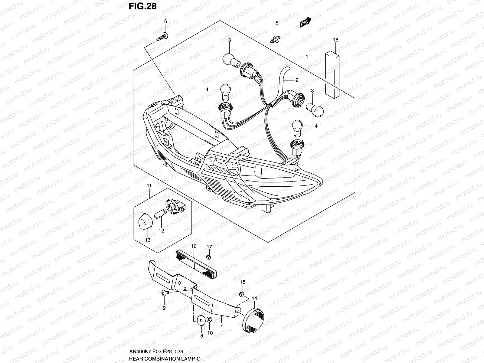 28 - REAR COMBINATION LAMP
