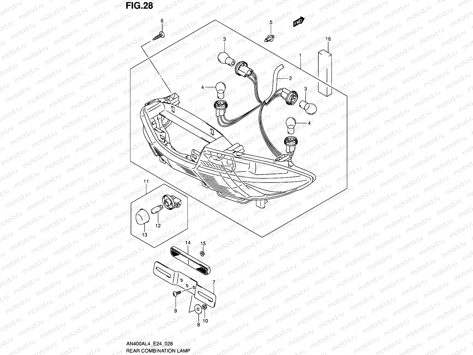 28 - REAR COMBINATION LAMP