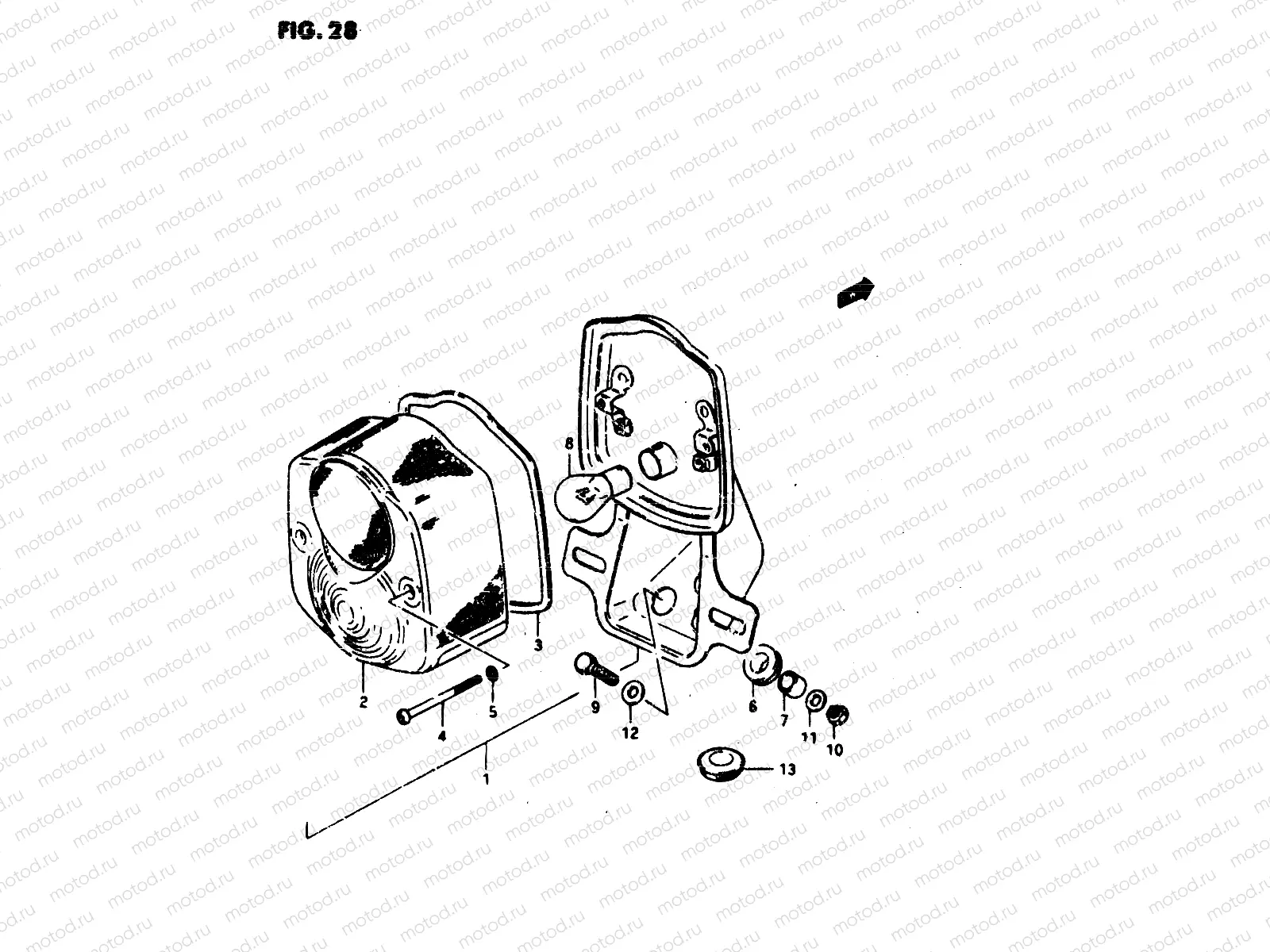28 - REAR COMBINATION LAMP (E04, E18, E21, E39)