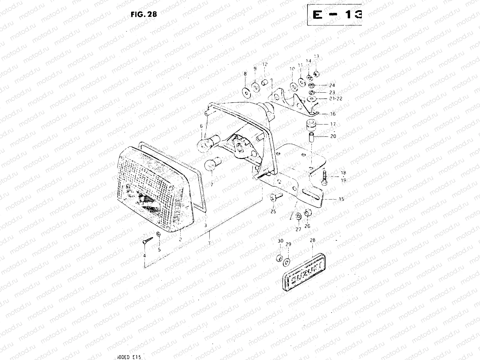 28 - REAR COMBINATION LAMP (E34)