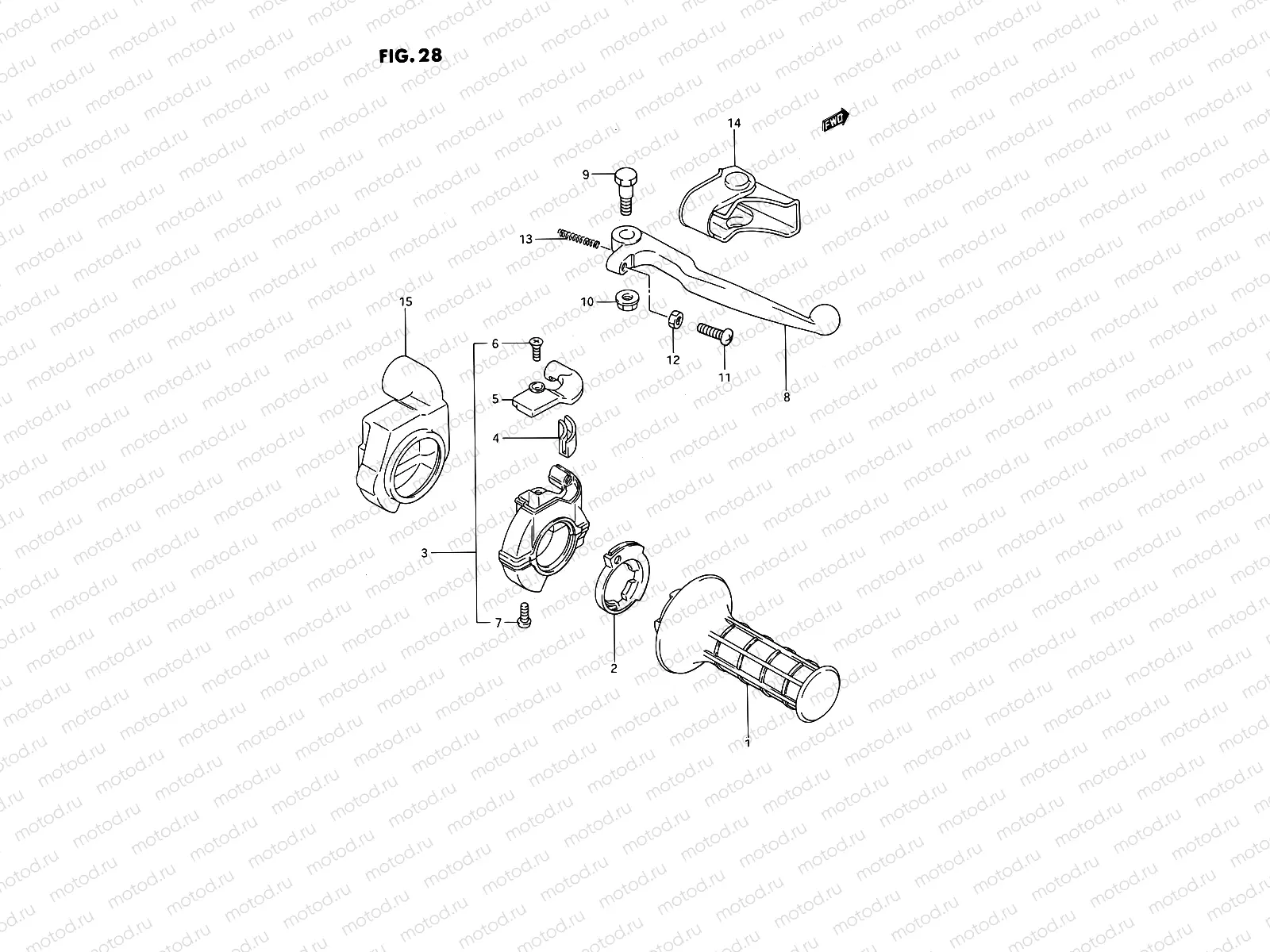 28 - RIGHT HANDLE SWITCH (MODEL G/H/J)
