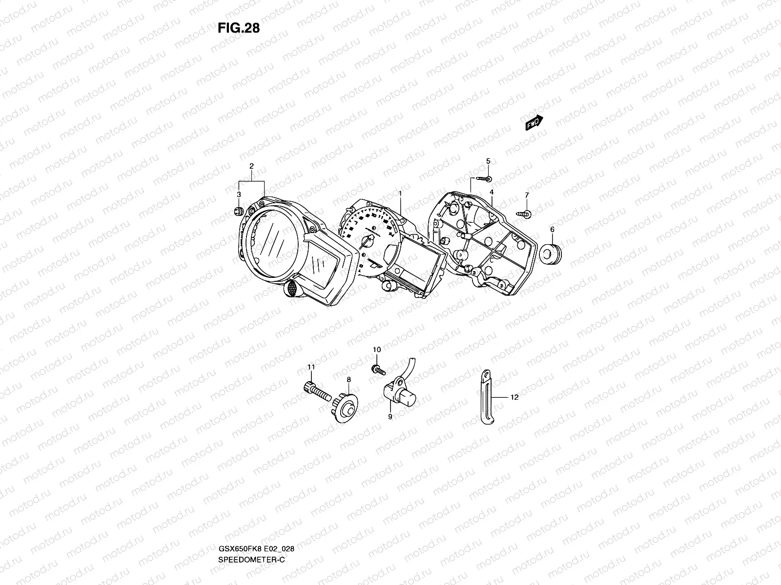28 - SPEEDOMETER (GSX650F/FU)