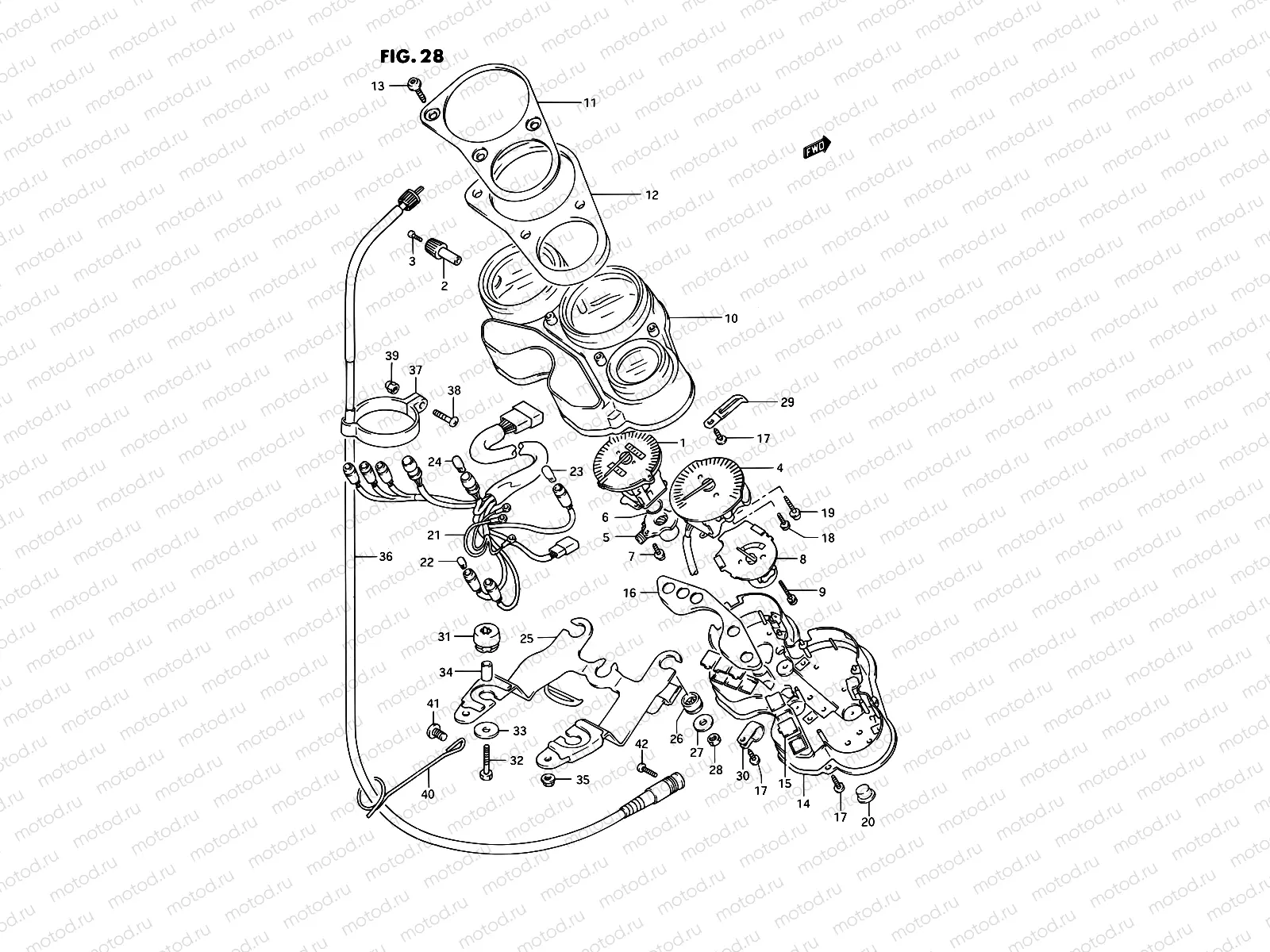 28 - SPEEDOMETER (MODEL N/P)
