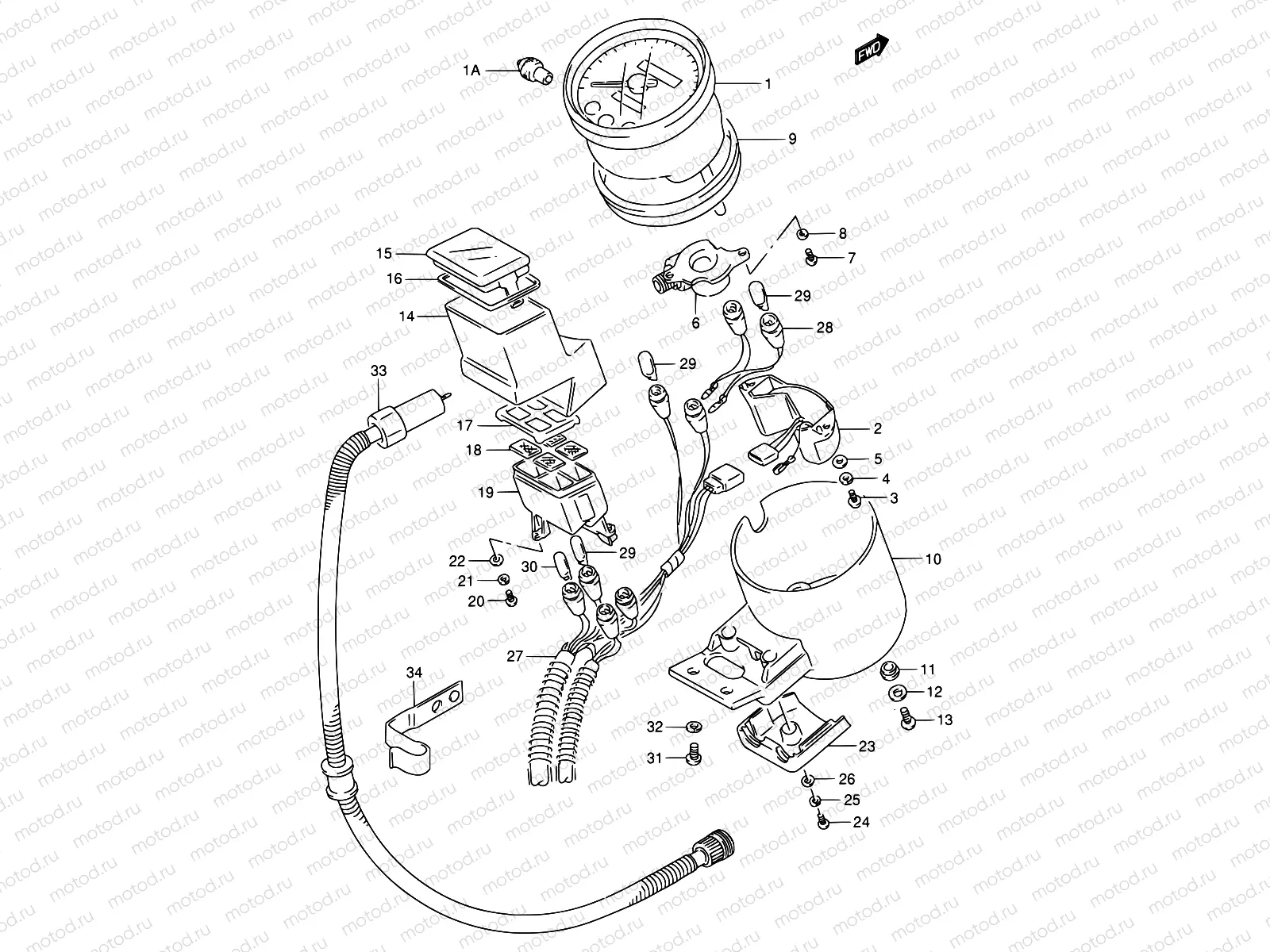 28 - SPEEDOMETER (MODEL N/P/R/S)