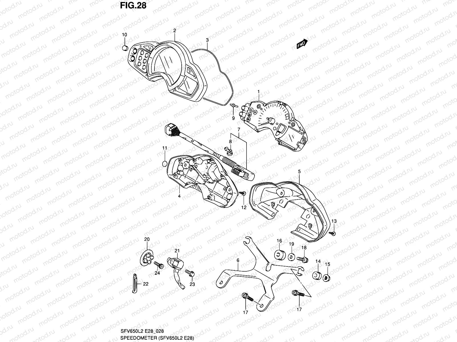 28 - SPEEDOMETER (SFV650L2 E28)