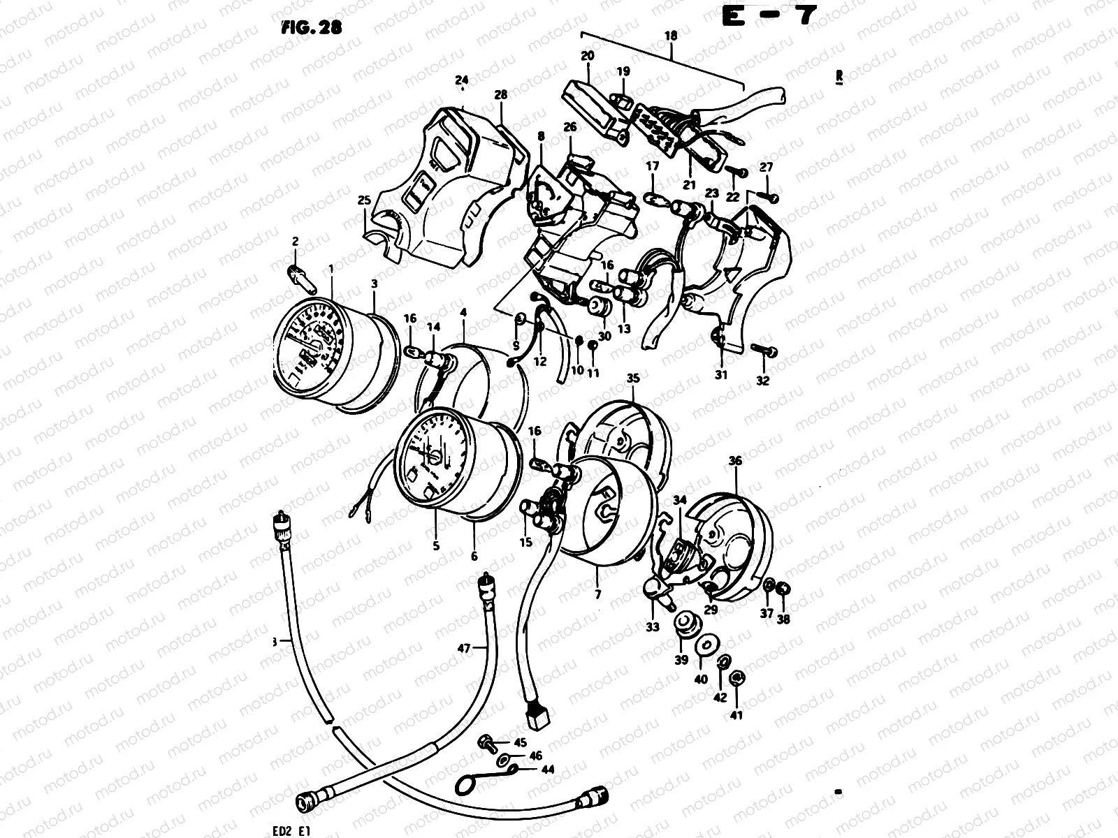 28 - SPEEDOMETER - TACHOMETER (MODEL Z)