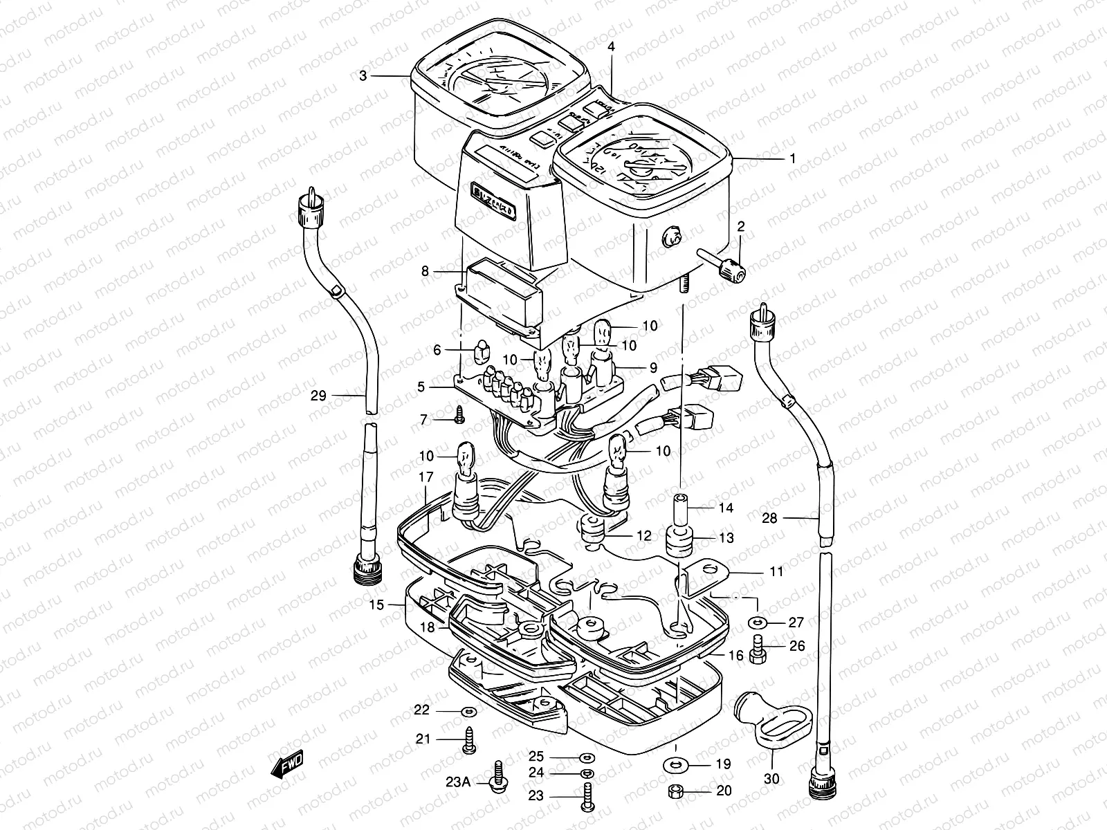 28 - SPEEDOMETER - TACHOMETER (SEE NOTE)