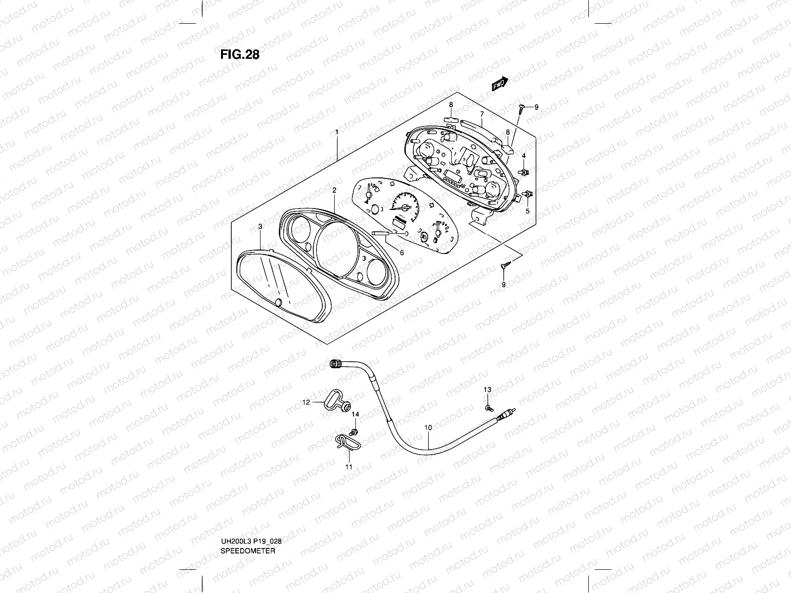 28 - SPEEDOMETER (UH200L3 P19)