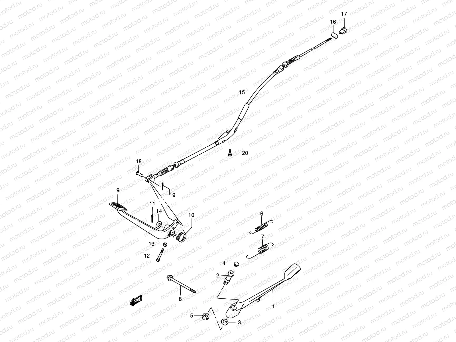 28 - STAND - REAR BRAKE