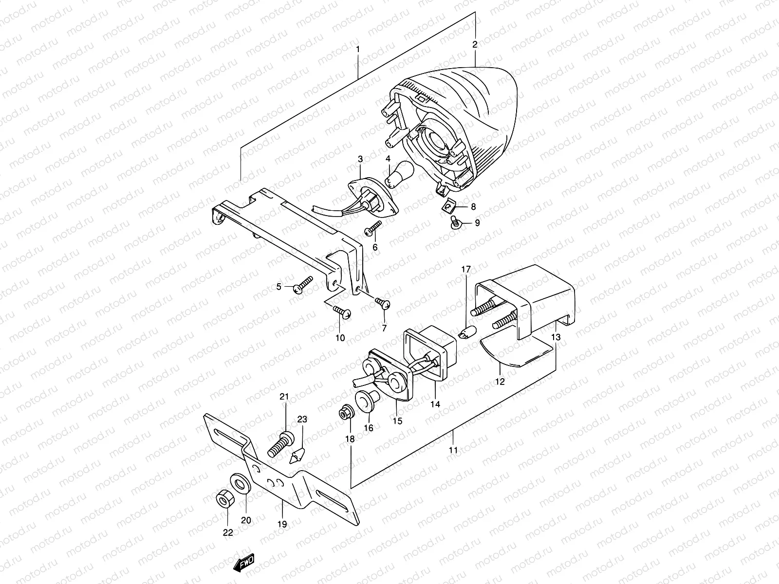 28 - TAIL LAMP (MODEL W/X/Y/K1/K2)