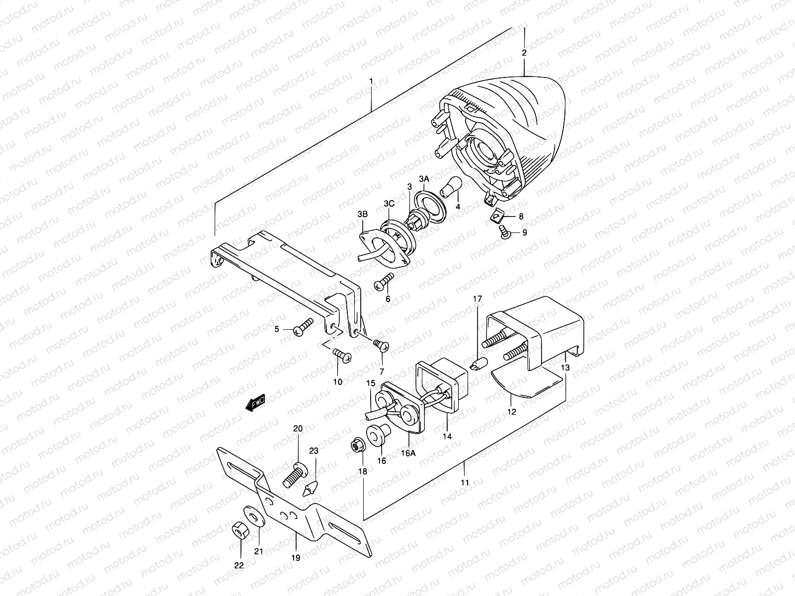 28 - TAIL LAMP (MODEL W/X/Y/K1/K2)