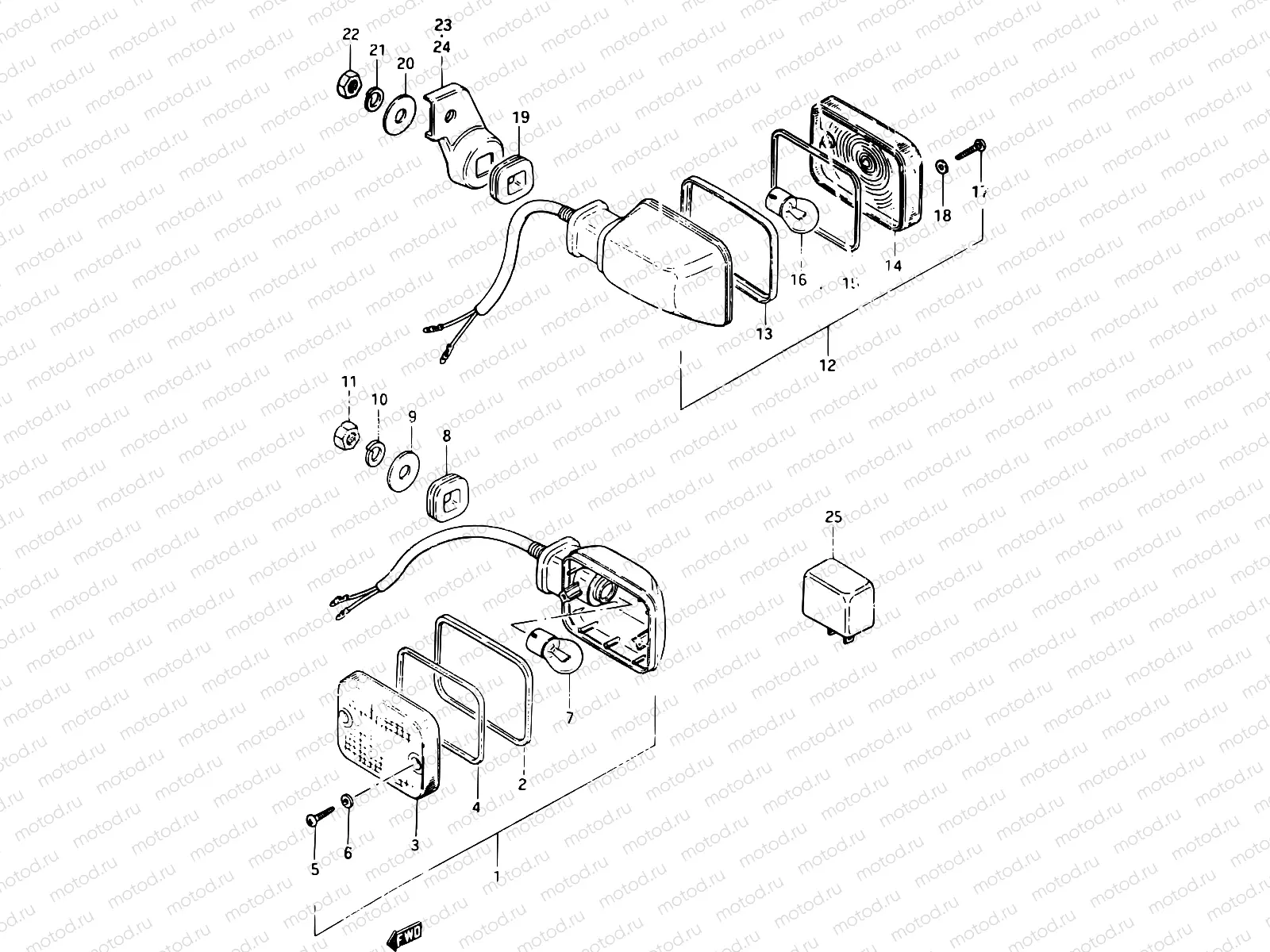 28 - TURN SIGNAL LAMP (E02, E04, E17, E34)