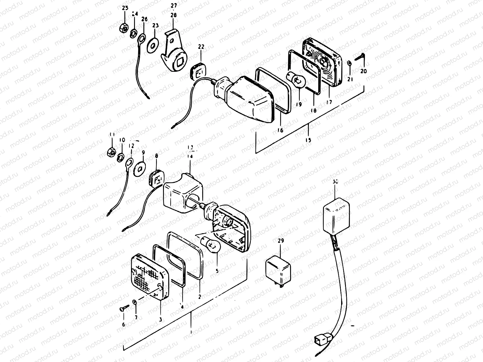 28 - TURN SIGNAL LAMP (E02, E21)