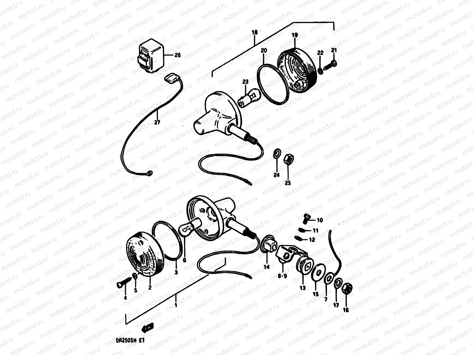 28 - TURN SIGNAL LAMP (E22)
