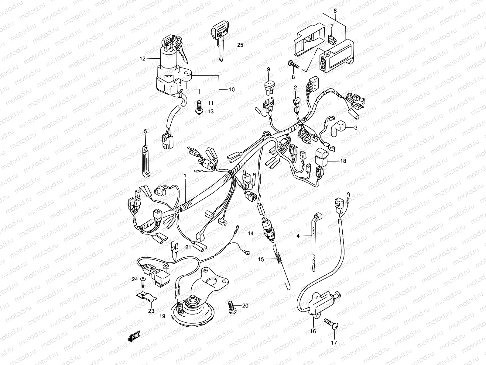 28 - WIRING HARNESS (MODEL J/K/L/M/N/P/R)