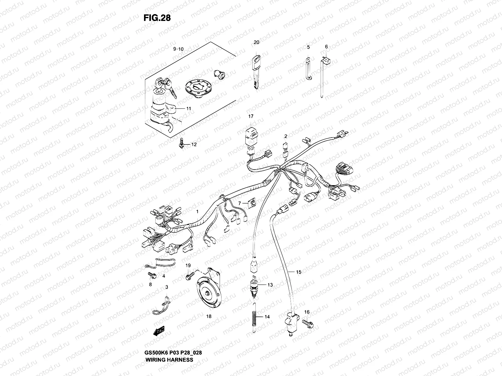 28 - WIRING HARNESS (MODEL K3)