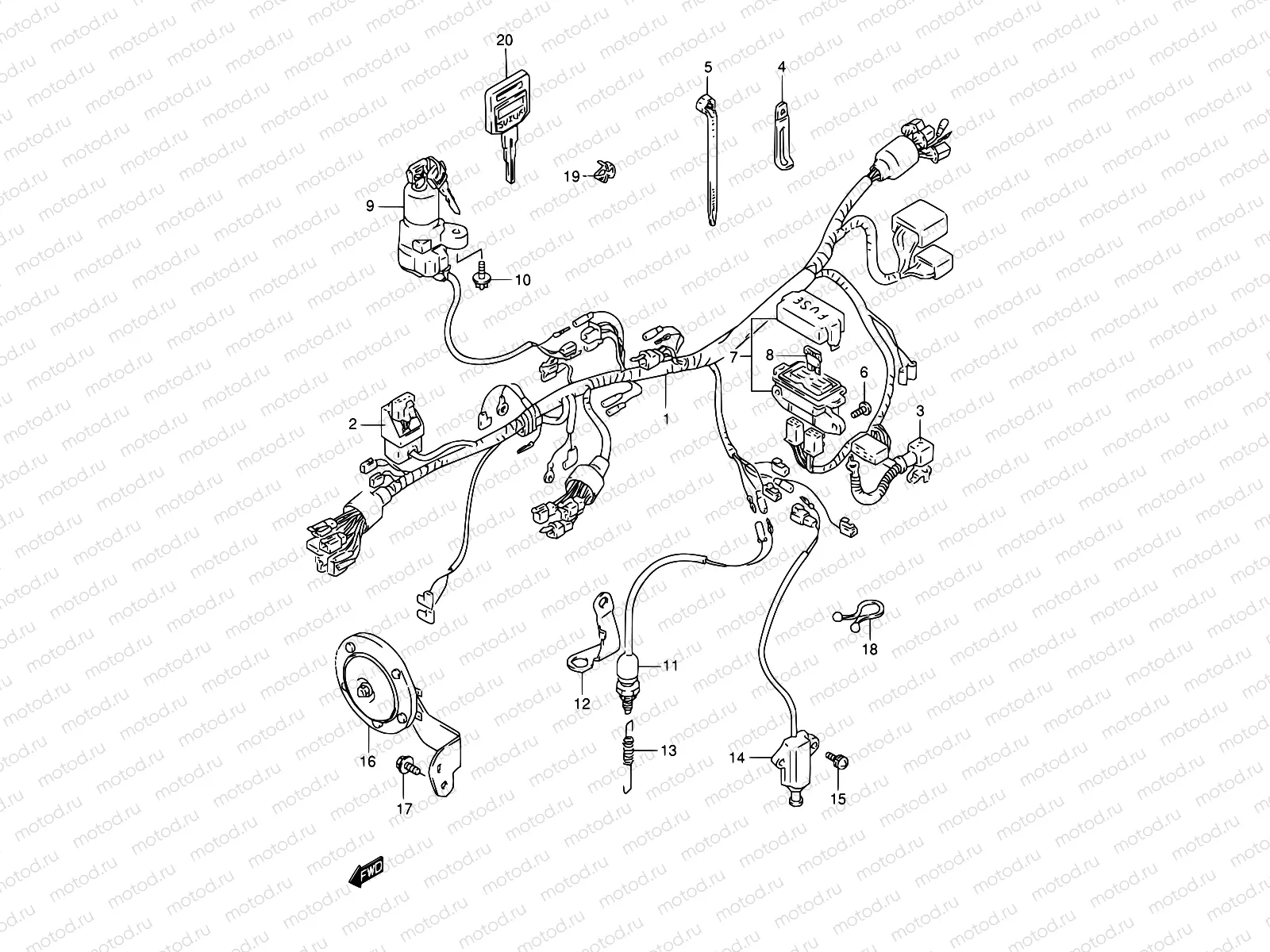 28 - WIRING HARNESS (MODEL M/N/P/R)