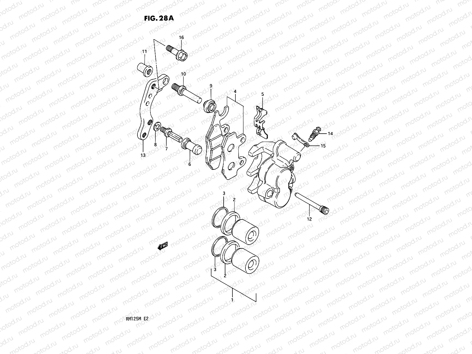 28A - FRONT CALIPER (MODEL M)
