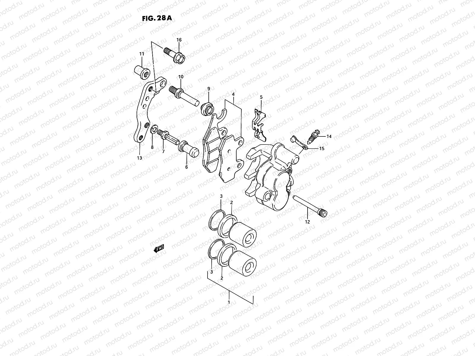 28A - FRONT CALIPER (MODEL S)