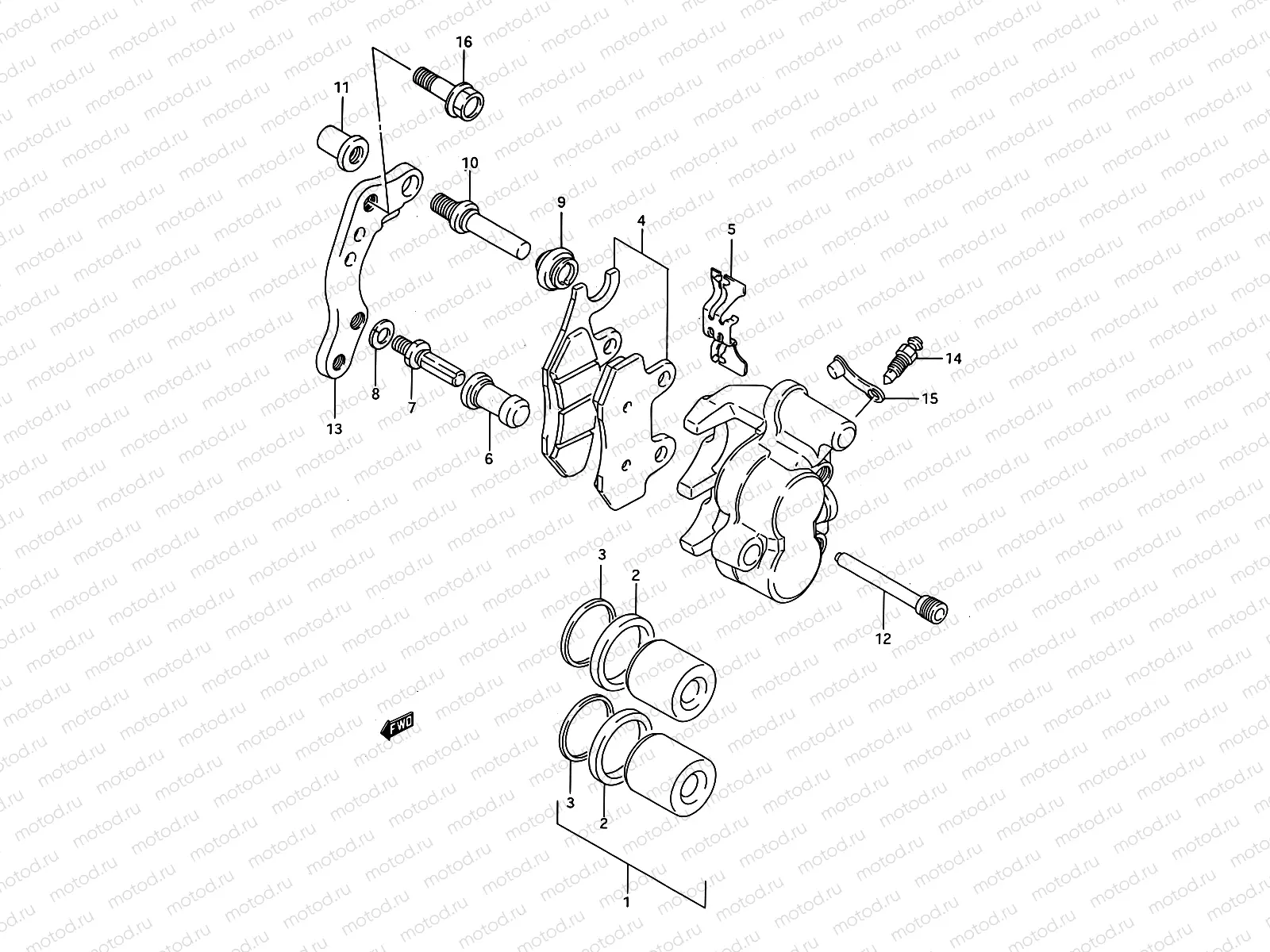 28A - FRONT CALIPER (MODEL S)