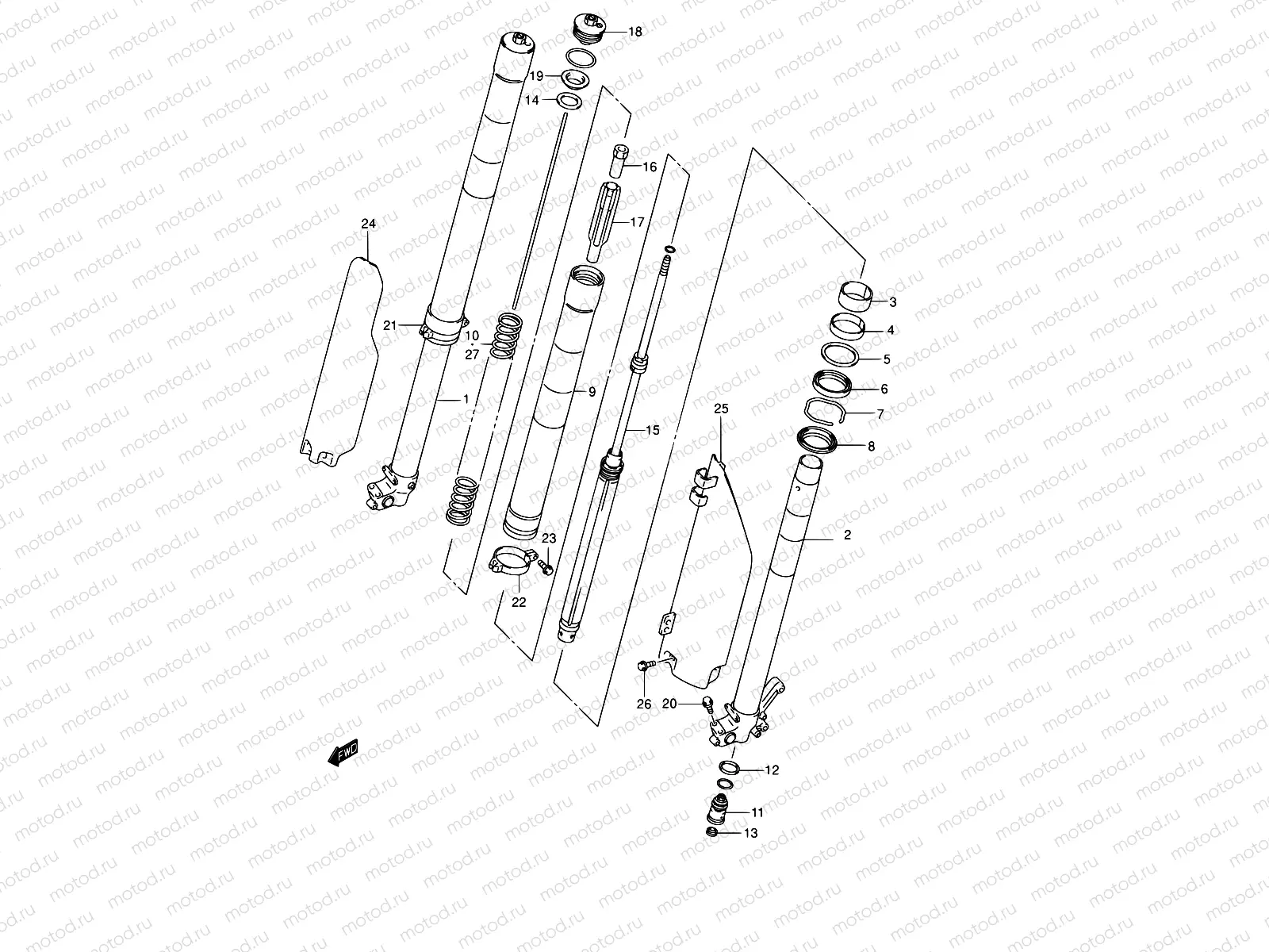 28A - FRONT DAMPER (MODEL K2)