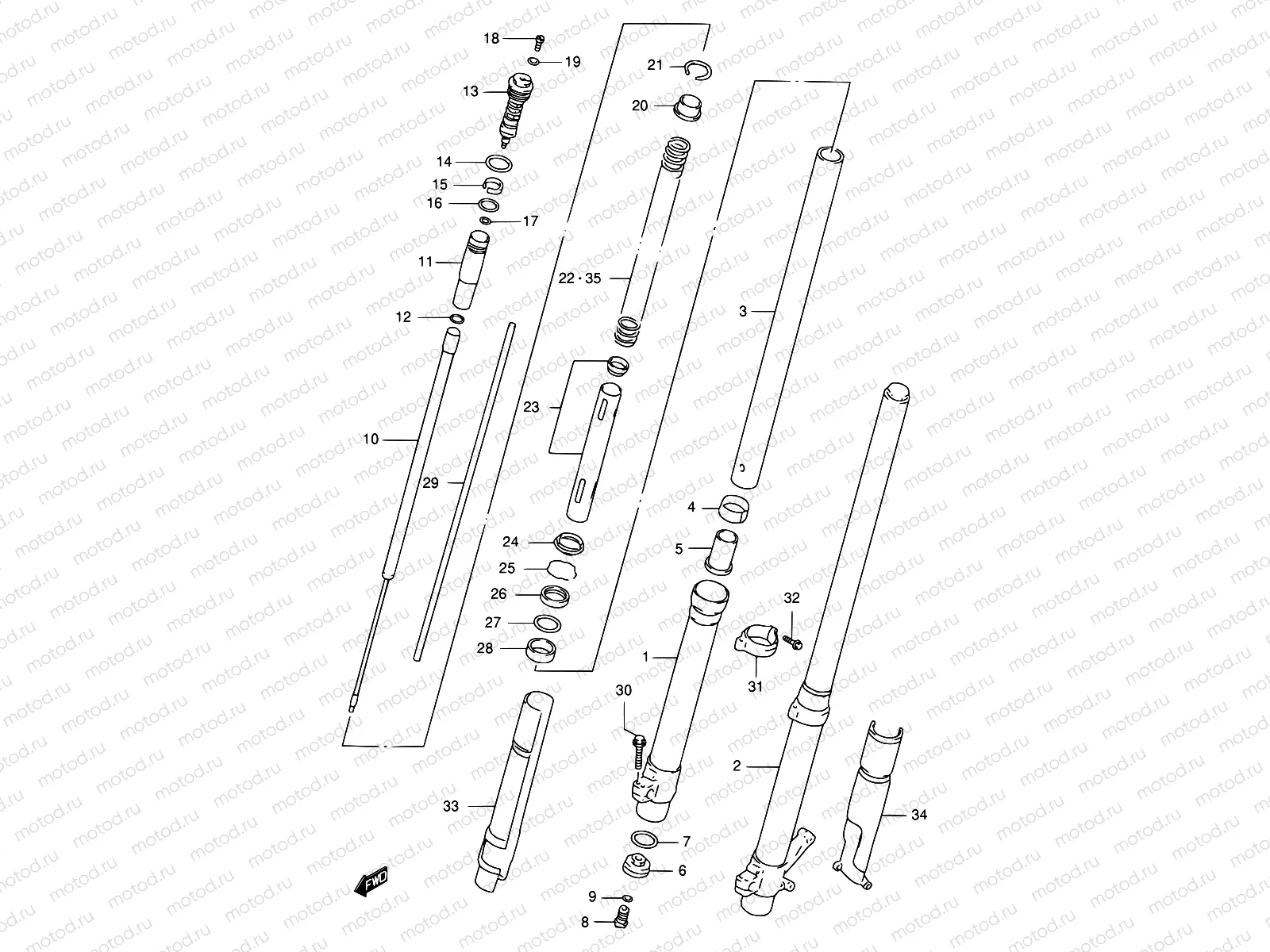 28A - FRONT DAMPER (MODEL V)