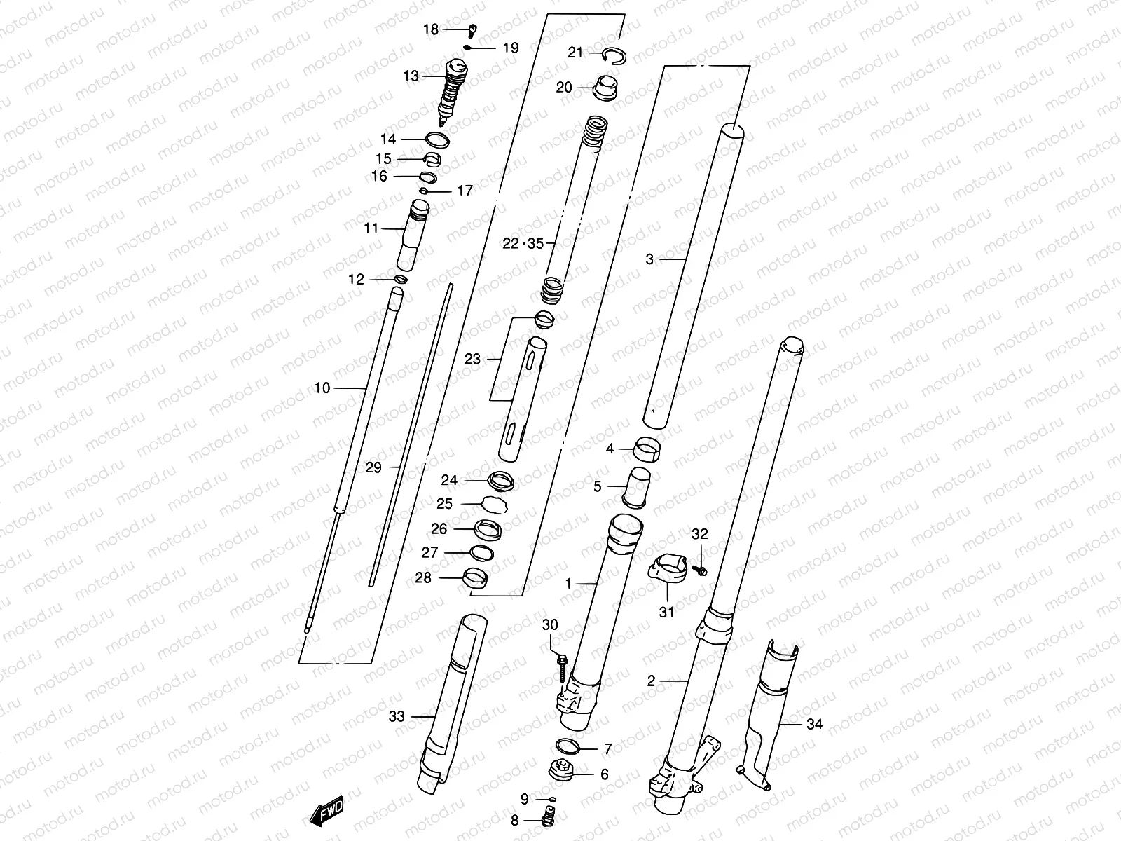 28A - FRONT DAMPER (MODEL V)